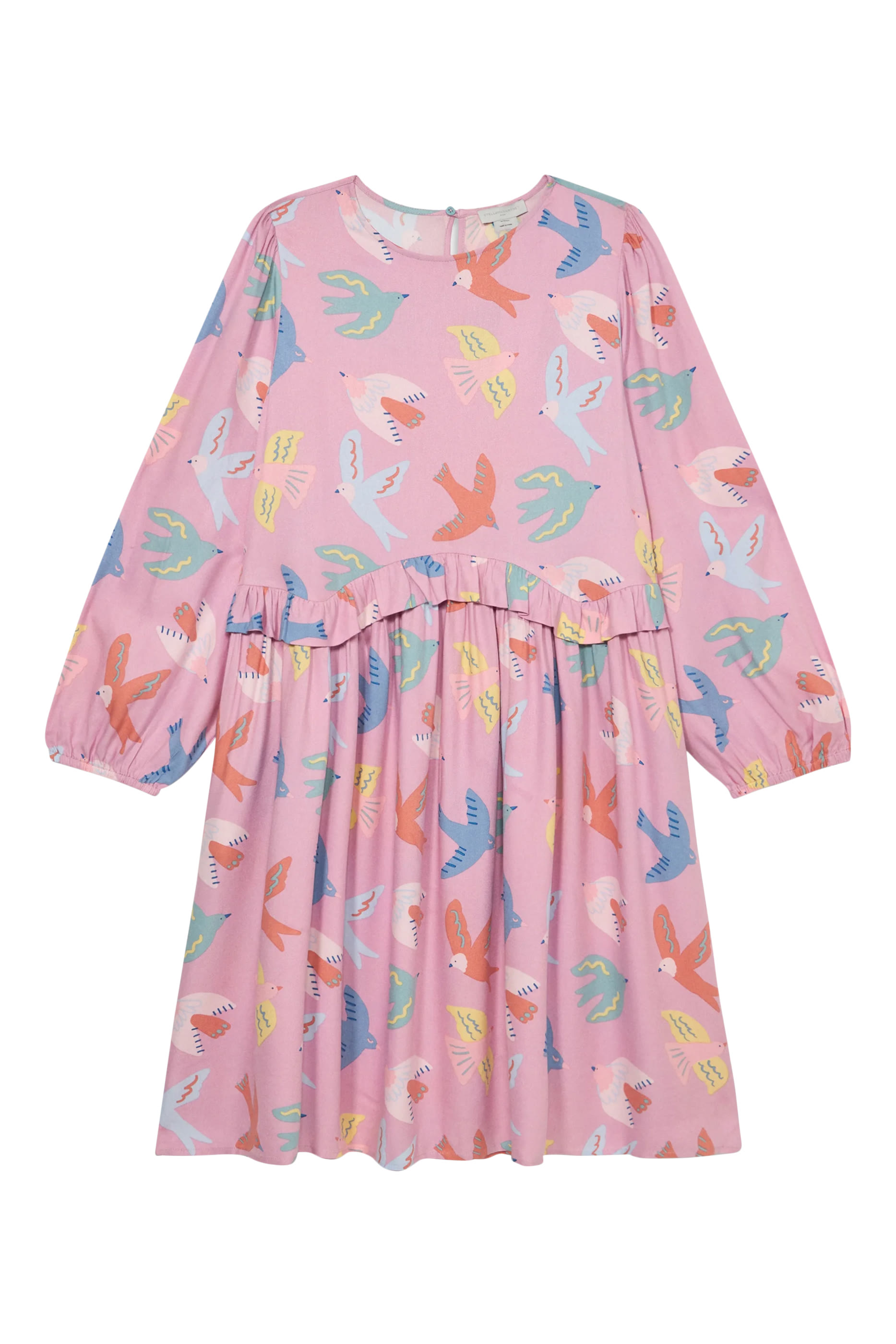 Kids Dove Print Long-Sleeve Dress