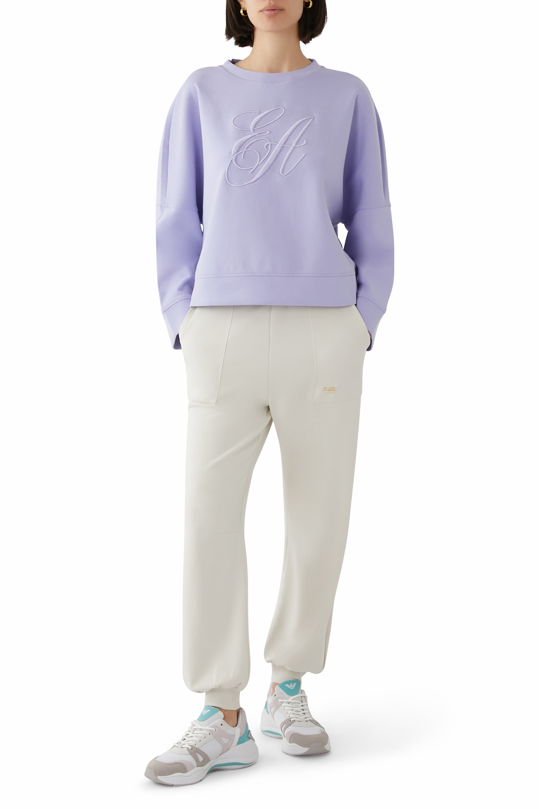  EA Logo Emroidered Jersey Sweatshirt 