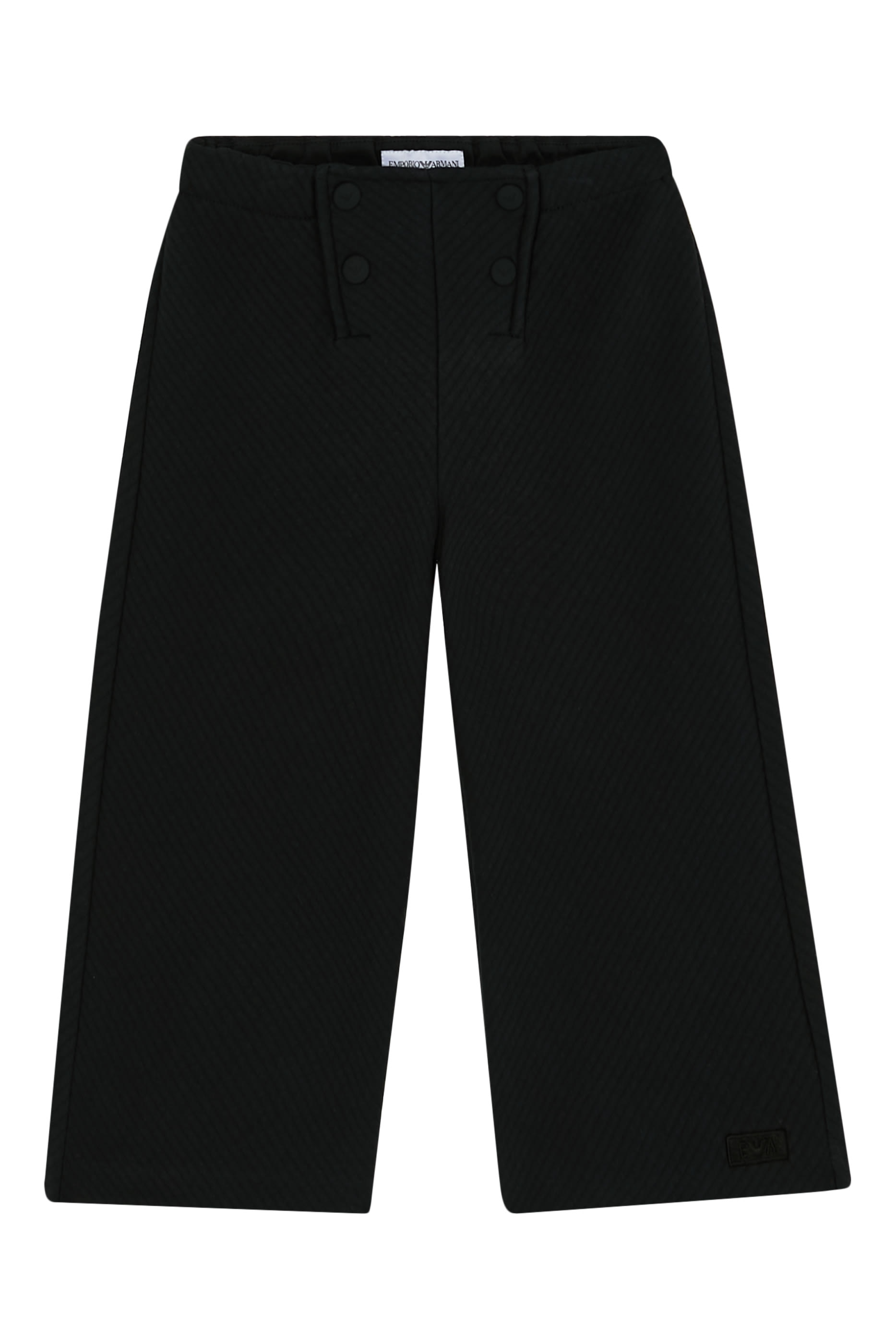 Kids Quilted Jersey High-Waisted Trousers