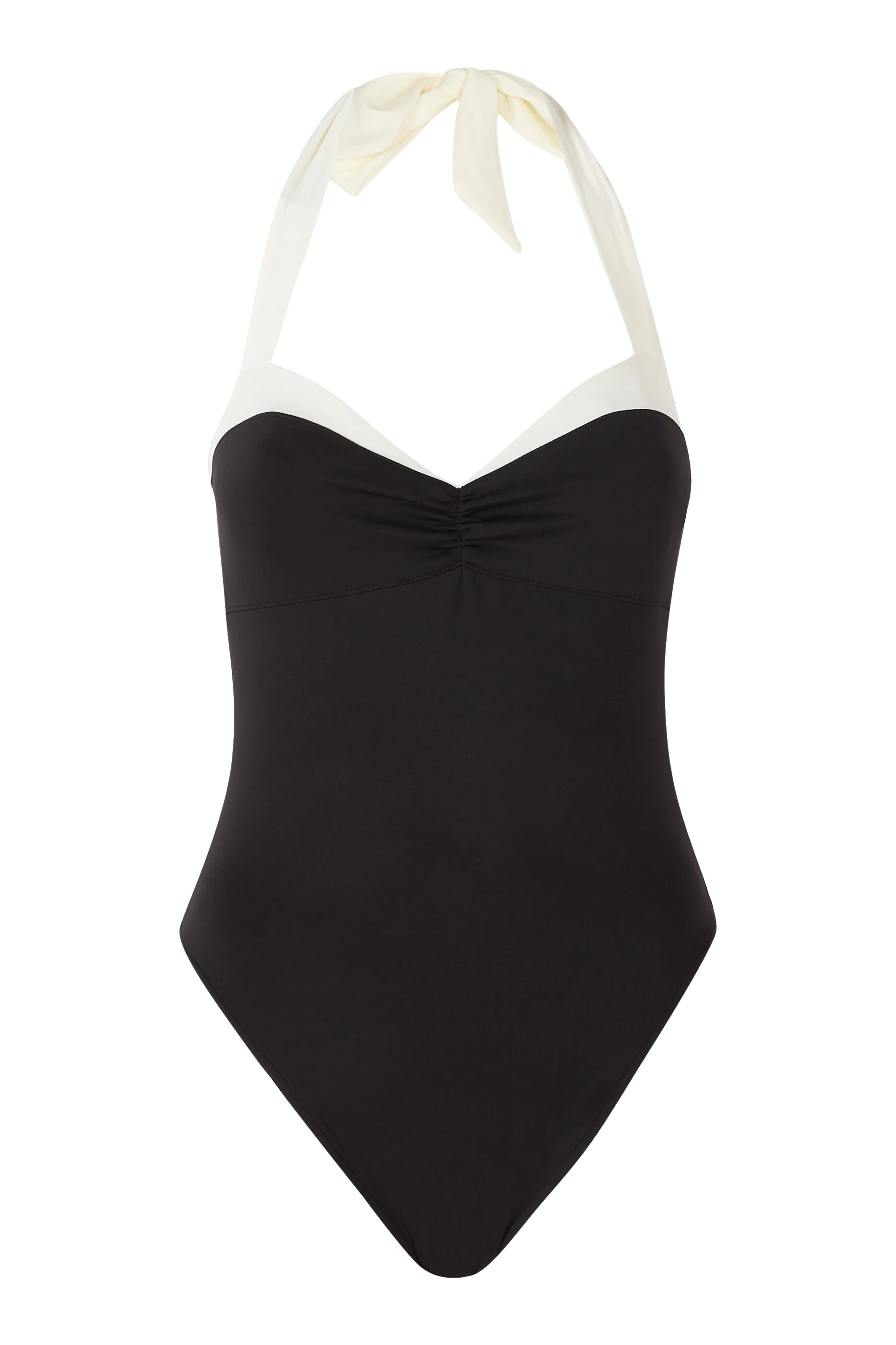 C&ocirc;te D&rsquo;Azur Bi-Colour Halterneck One-Piece Swimsuit