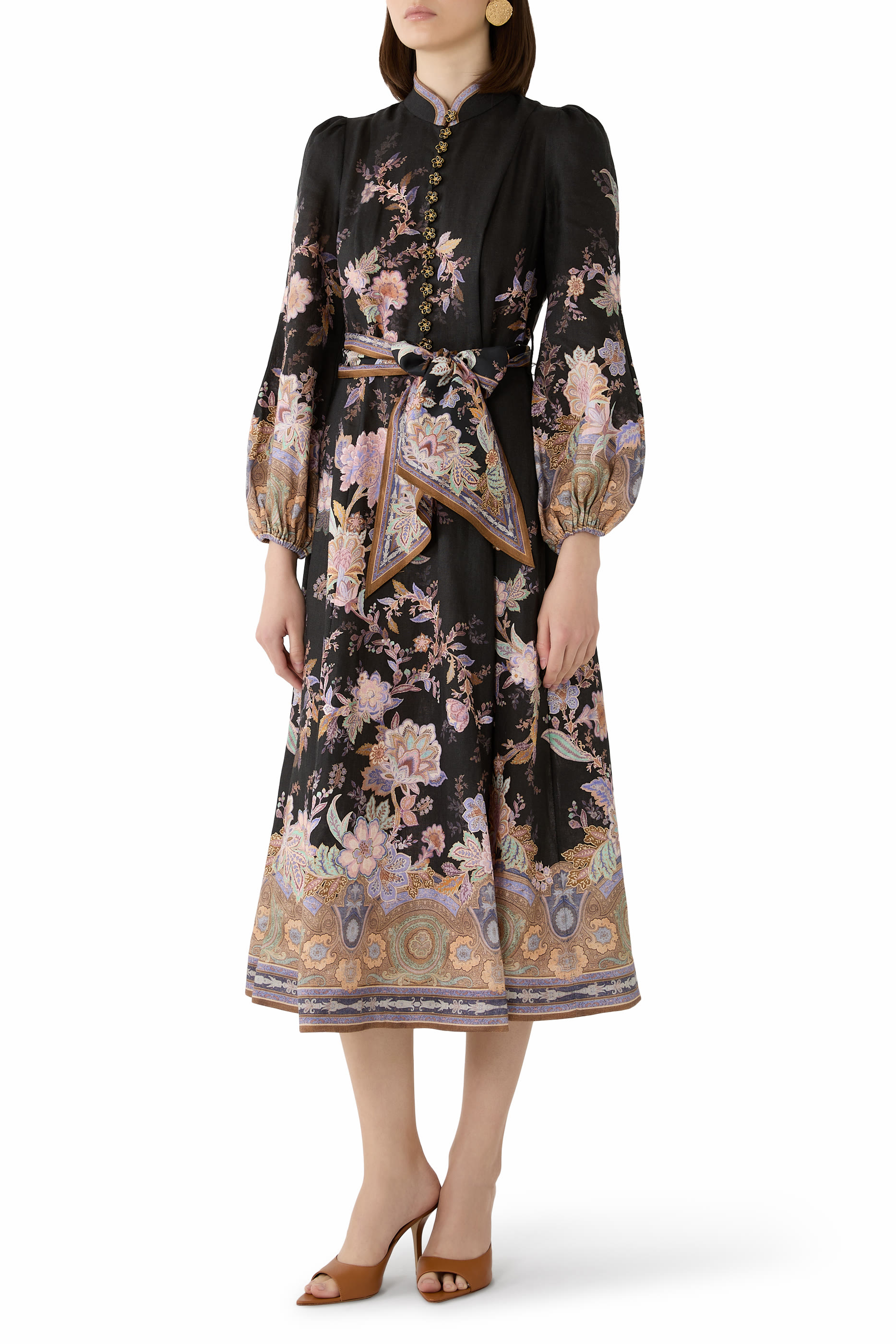 Luna Button Midi Dress