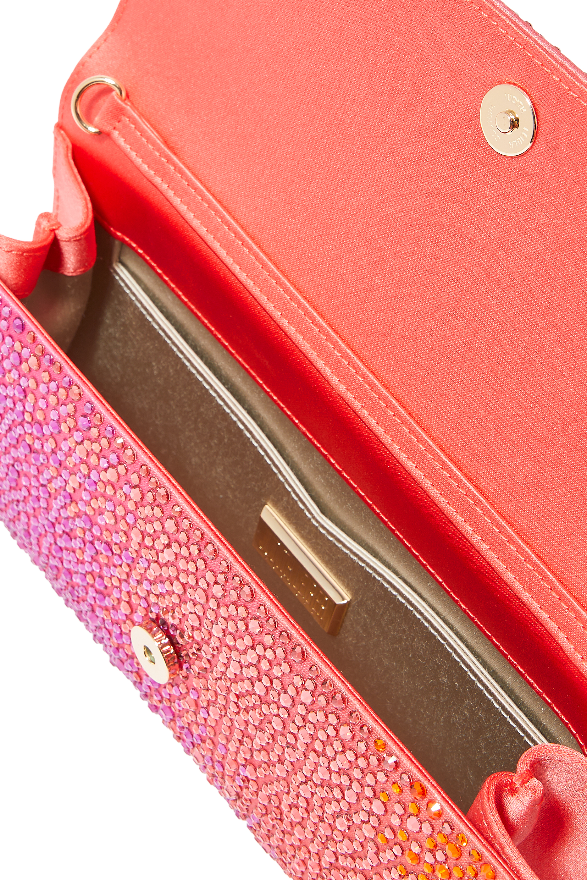 Perry Crystal Caviar Gradient Flame Handbag