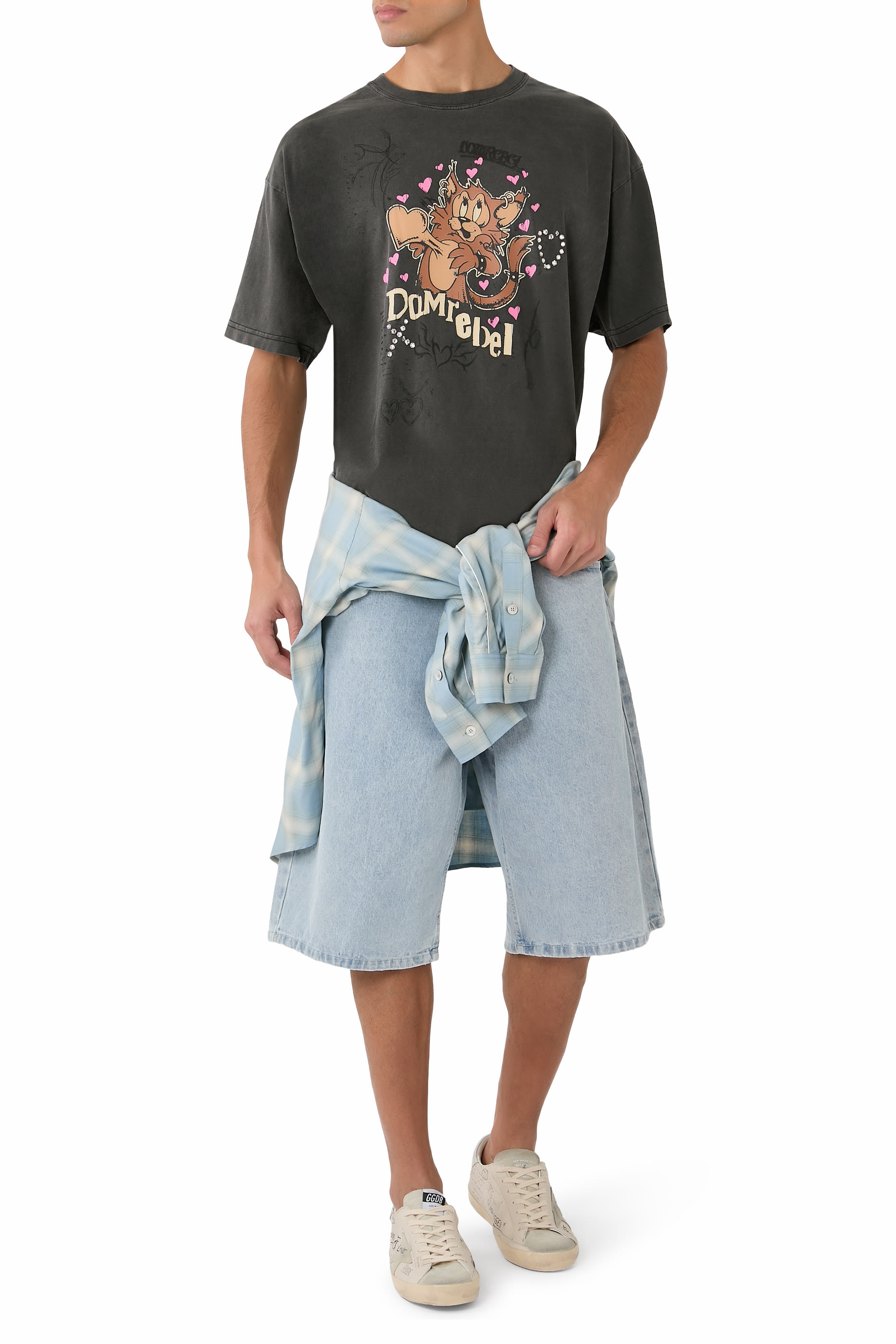 Stitched Denim Jeans