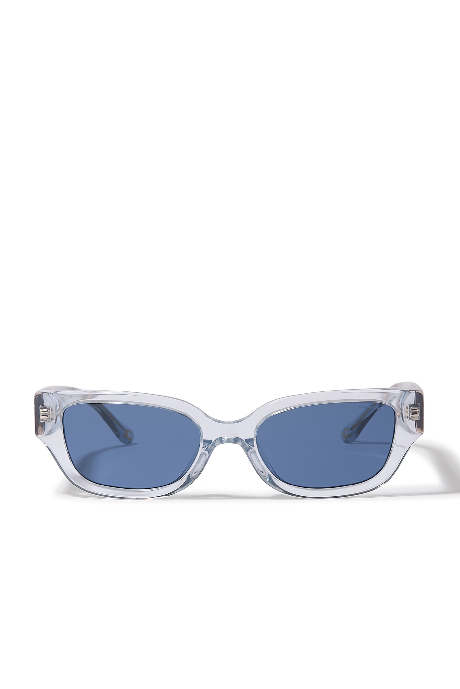 Rectangular Frame Sig Charms Temple Sunglasses