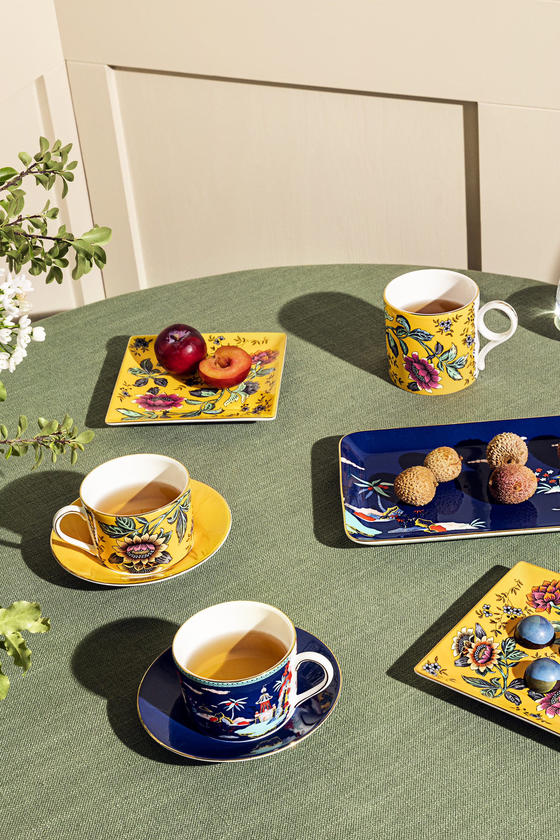 Wonderlust Blue Pagoda Teacup & Saucer