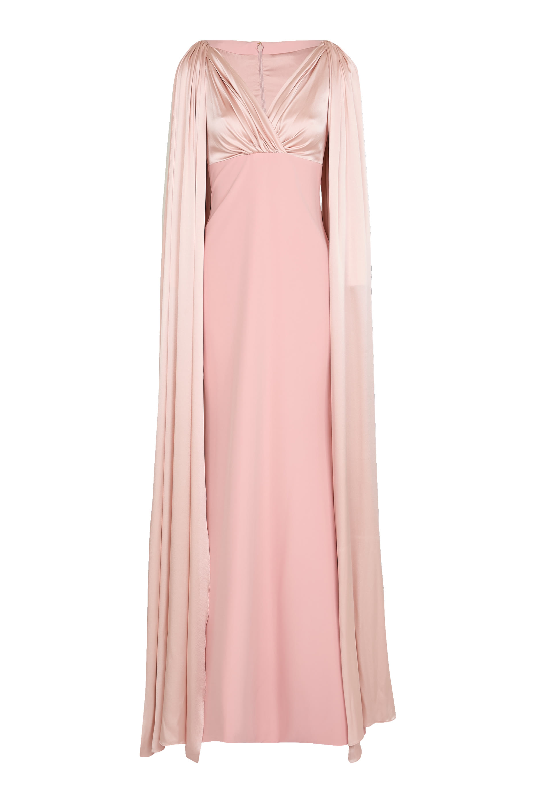 Aiman Silk Cape Long Dress