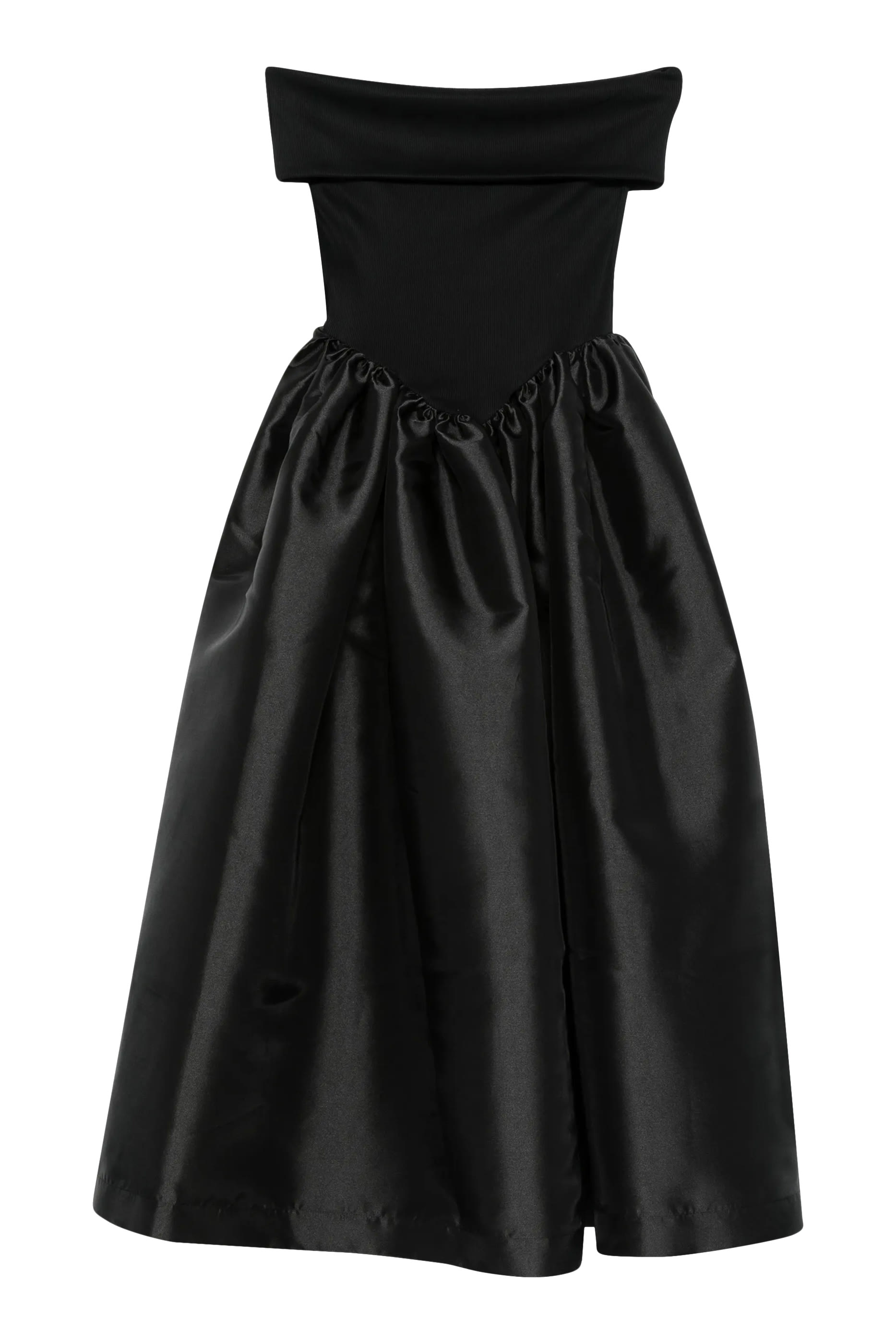  Heavy Satin Off-Shoulder Princess Dress