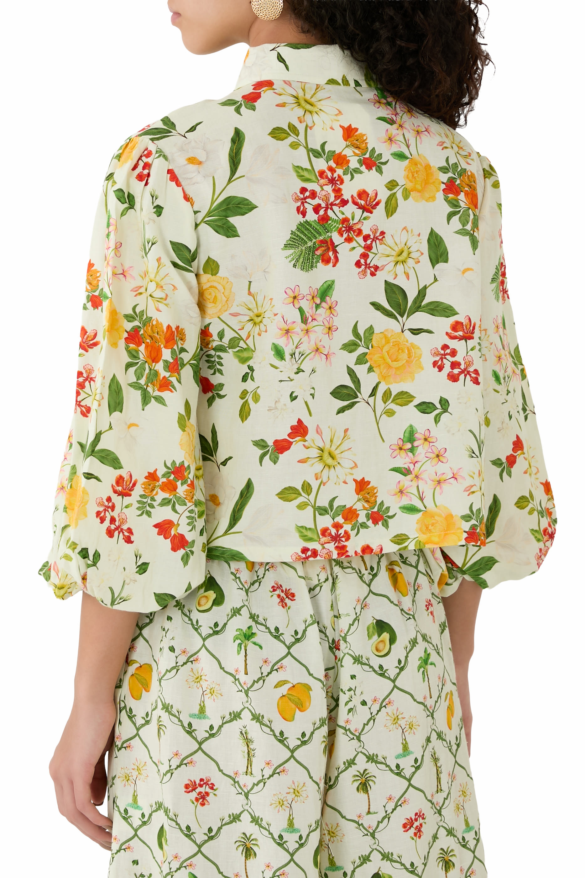  Bell Sleeve Floral Blouse