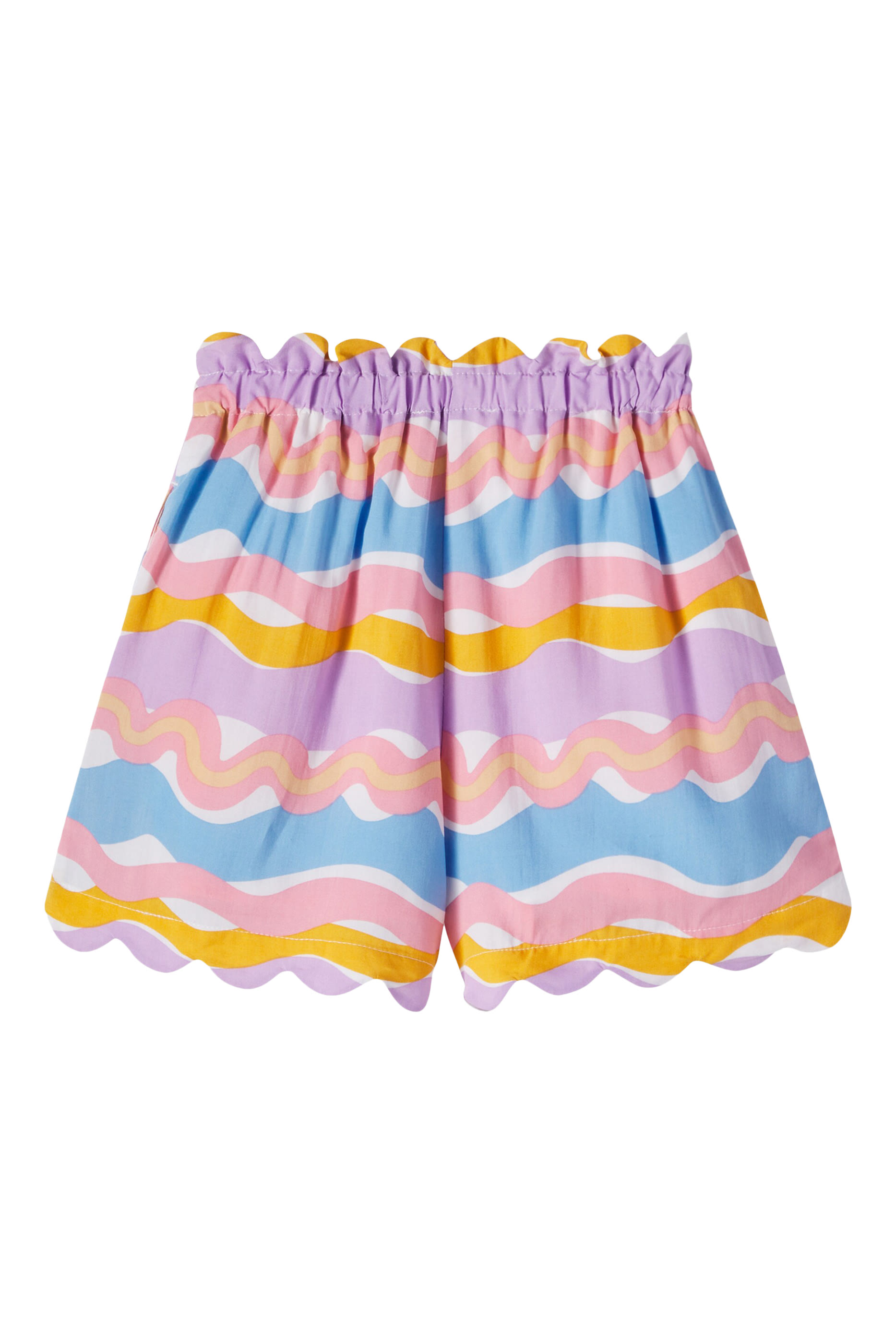 Kids Wave Pattern Shorts