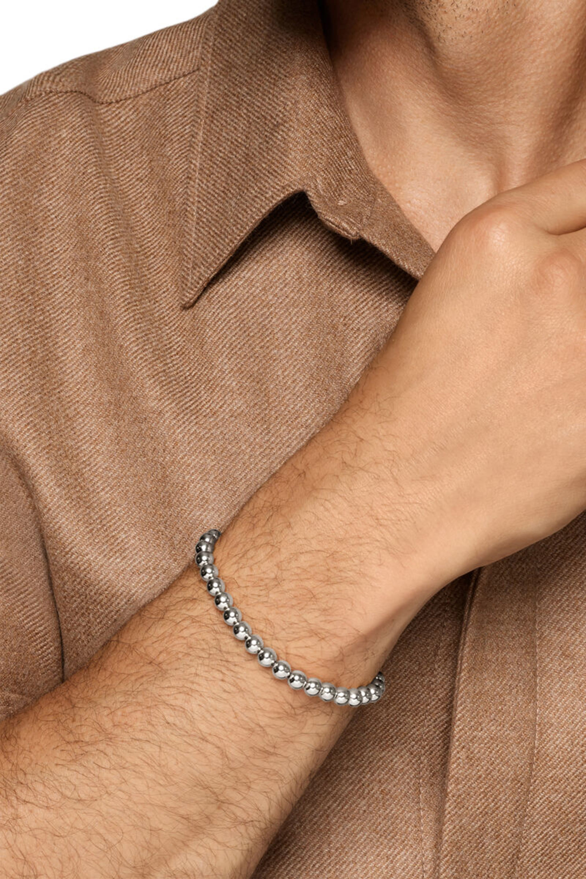  Spiritual Beaded Bracelet, Sterling Silver