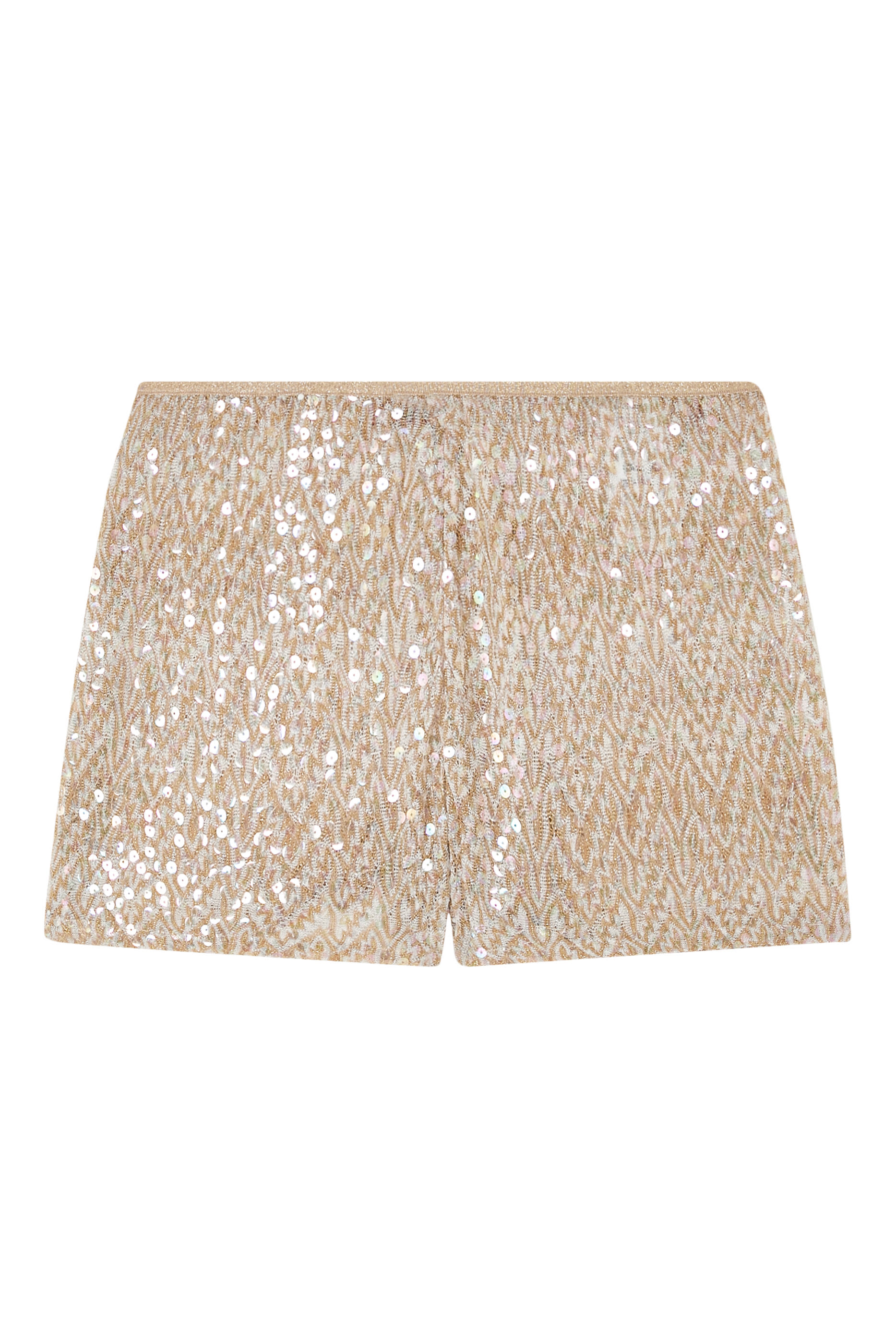 Zigzag Shorts with Sequins 