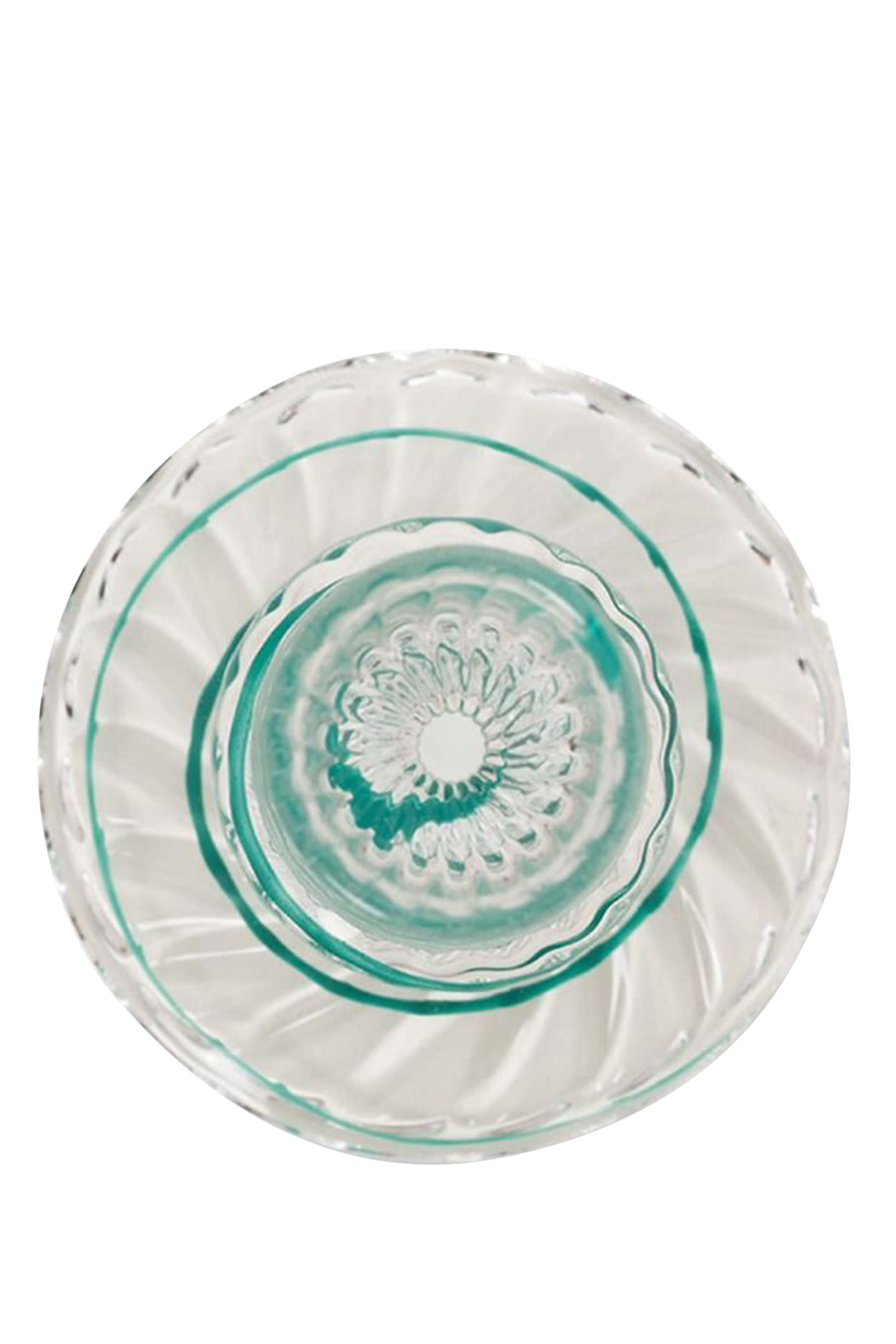 Glass Swirl Candle Holder - Small