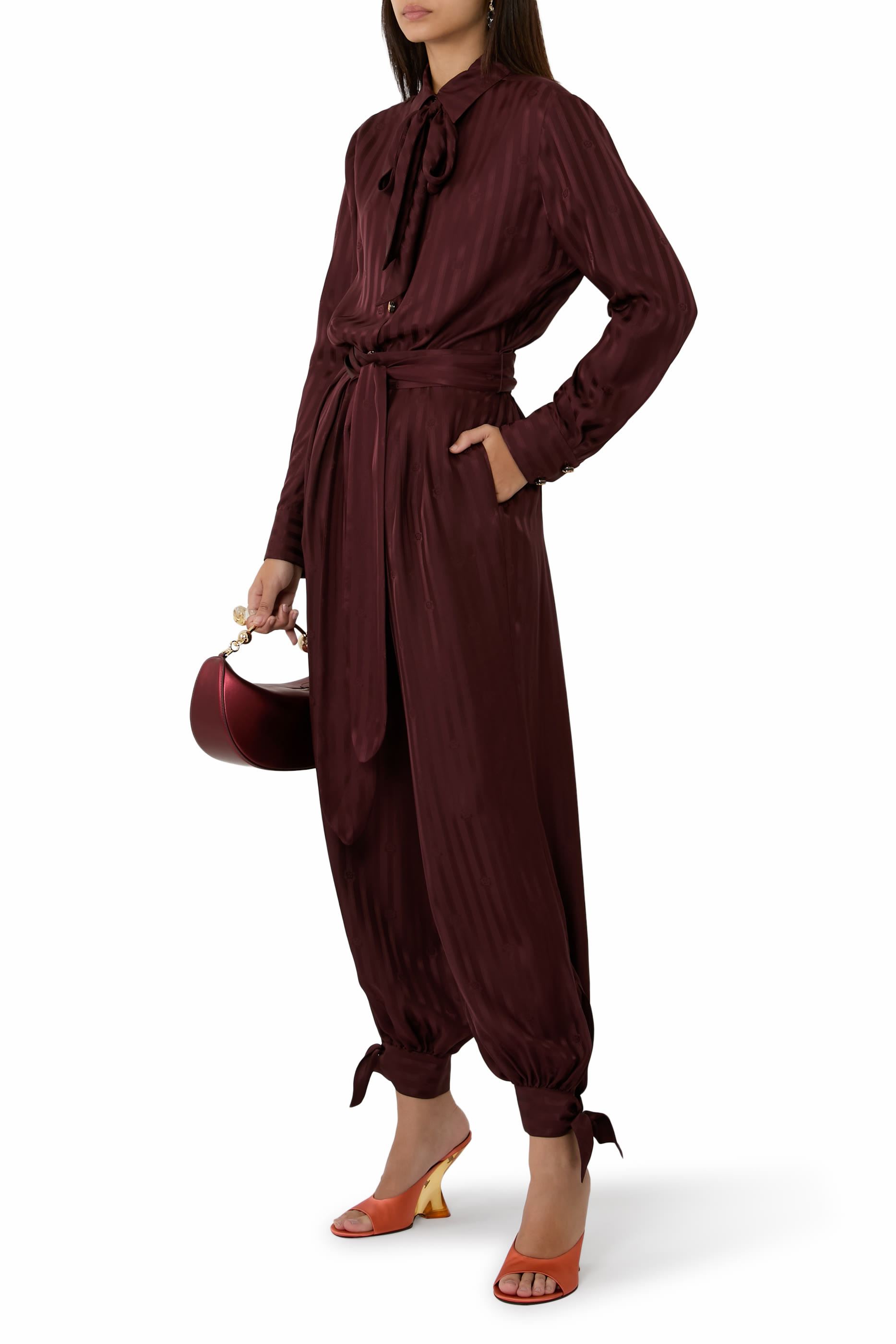 Luna Jacquard Harem Pants