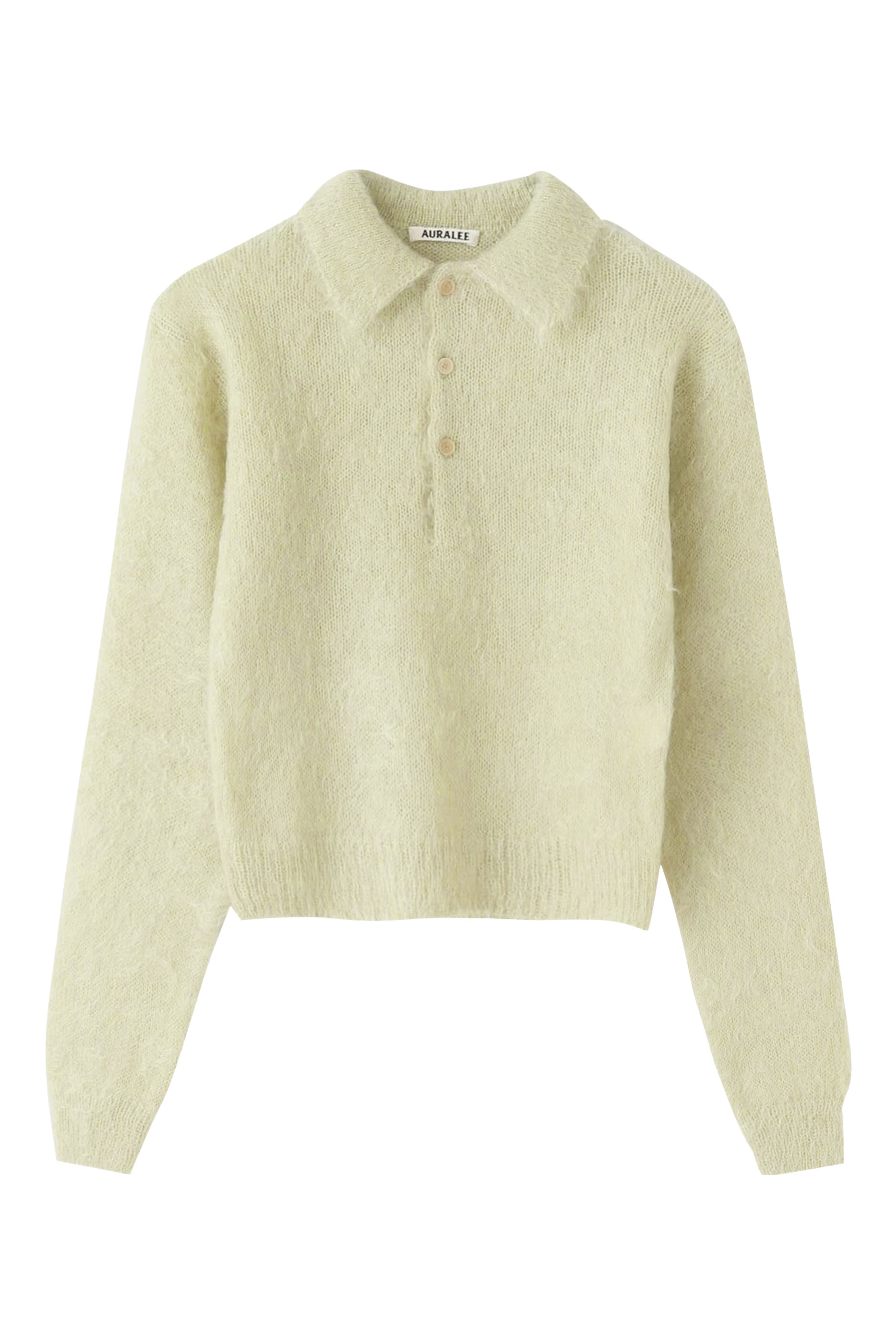 Brushed Super Kid Mohair Knit Polo
