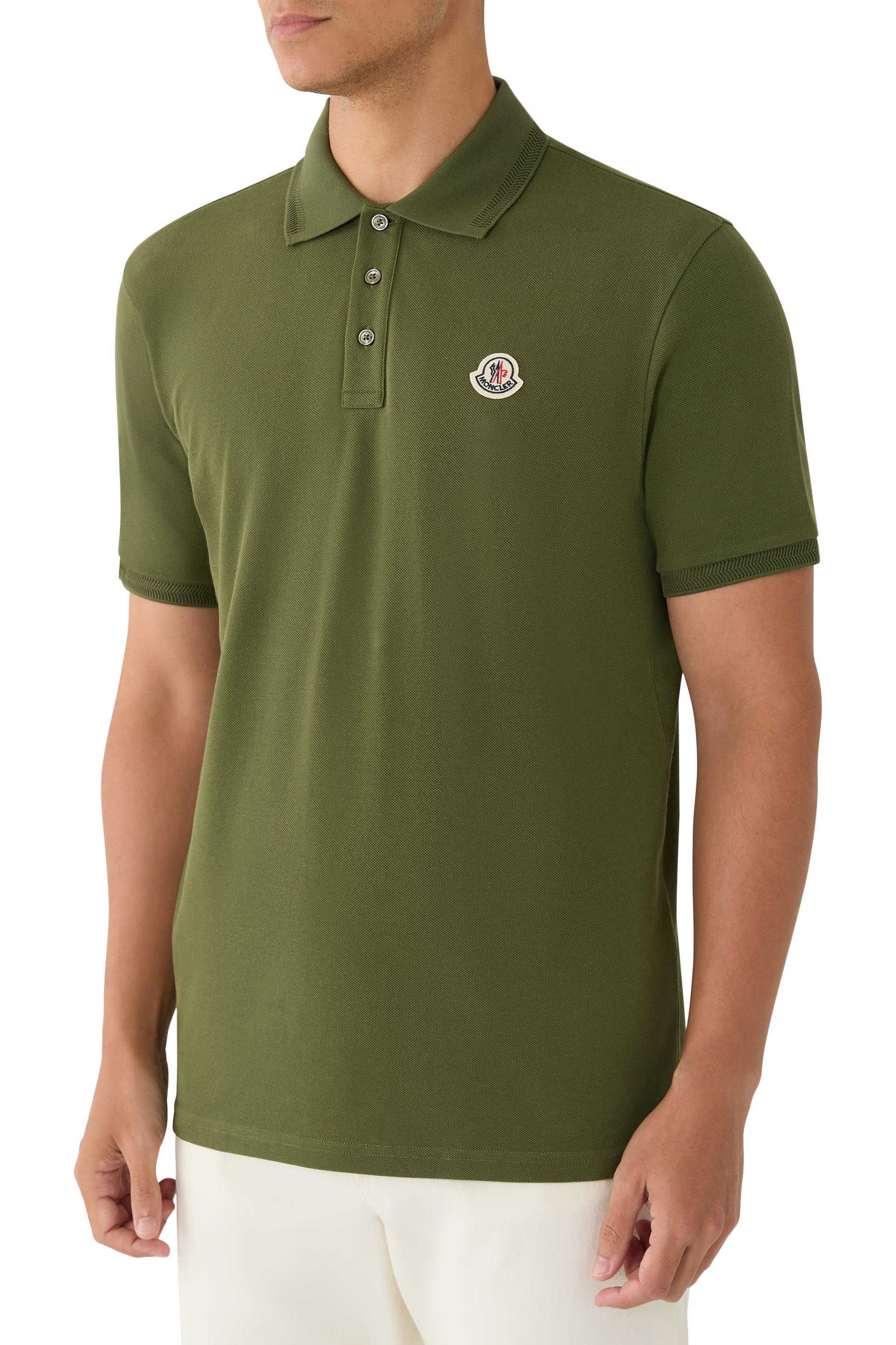  Logo Patch Cotton Polo Shirt