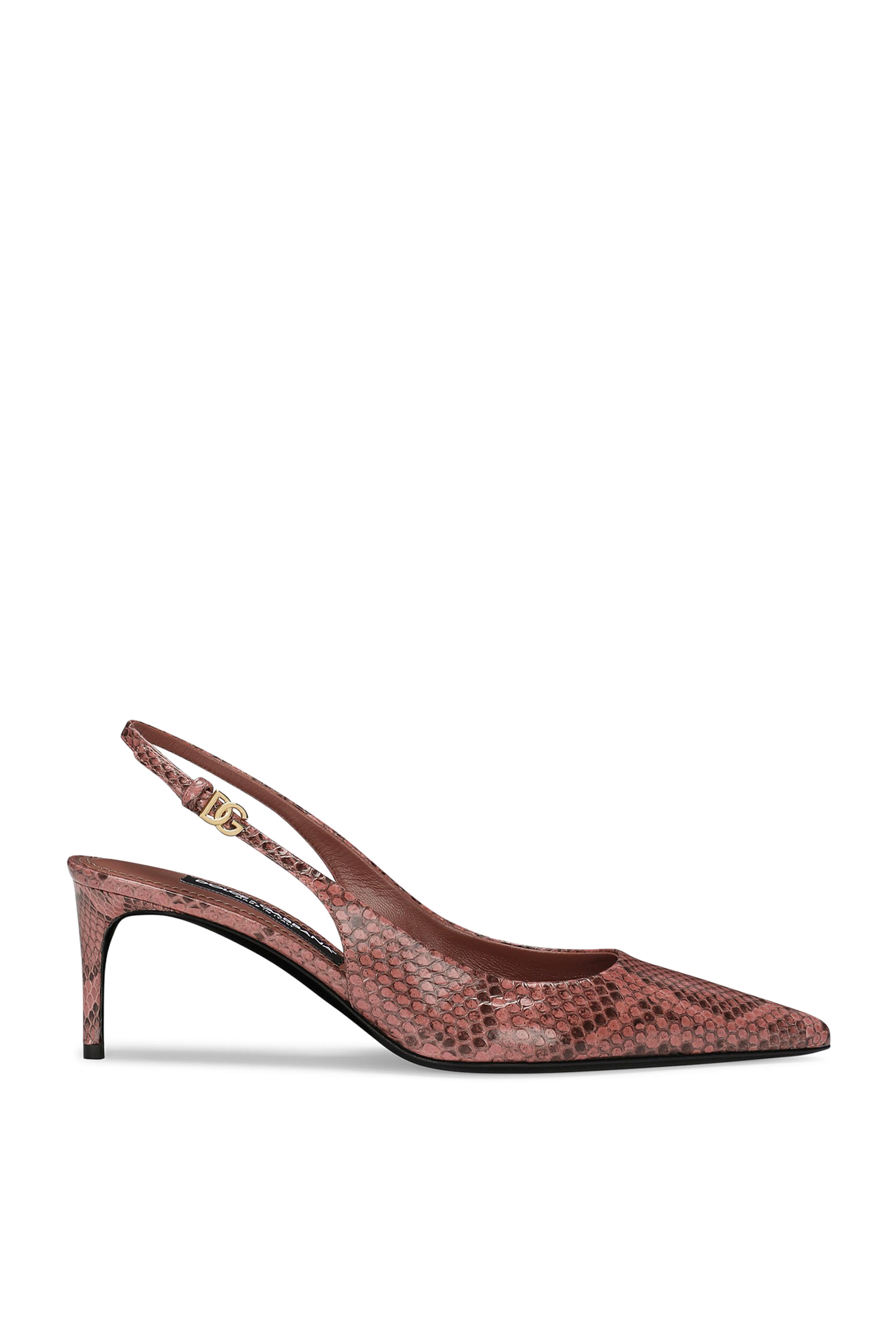 Python Skin 60 Slingback Pumps