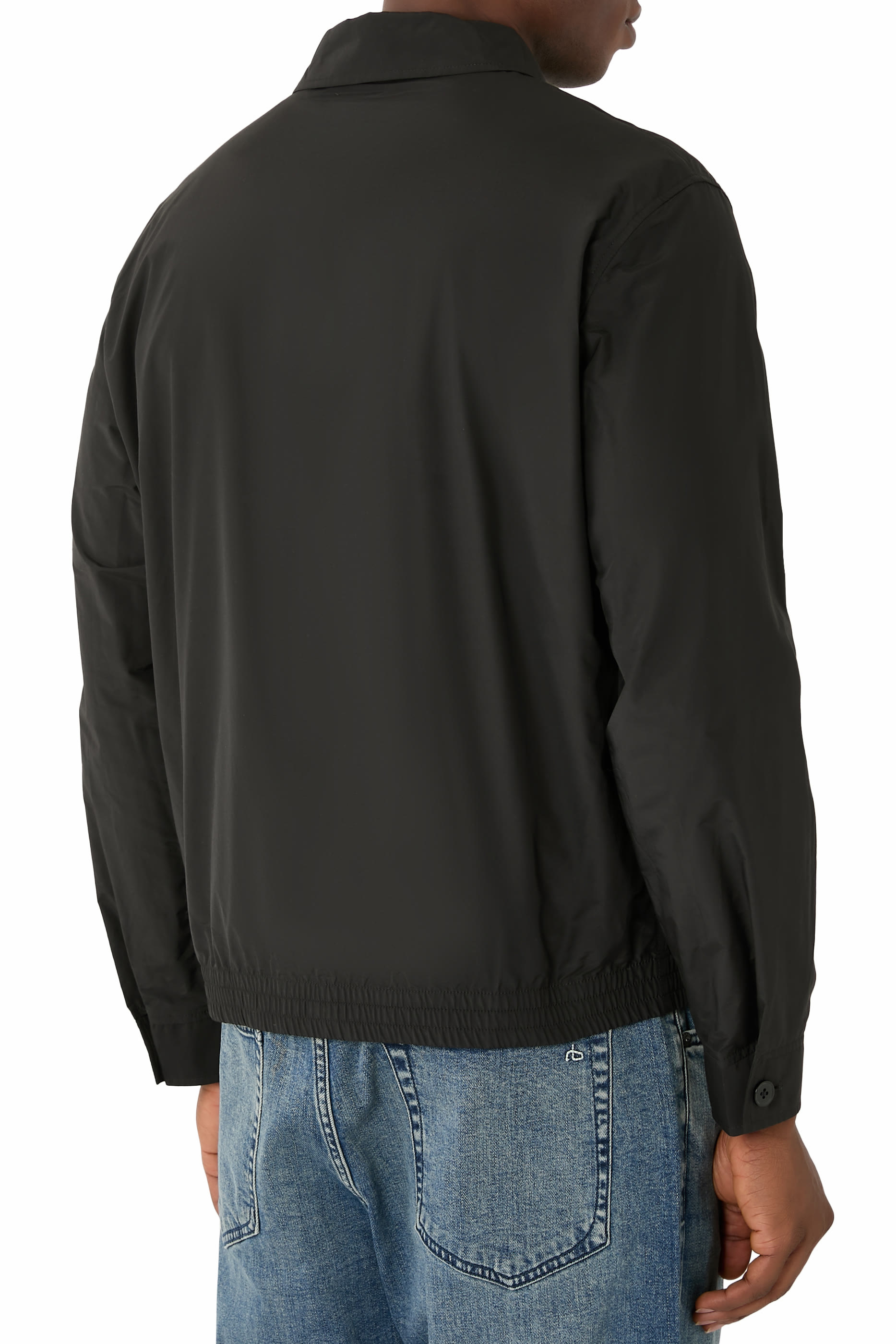 Blouson Zip Jacket in Cotton-Blend