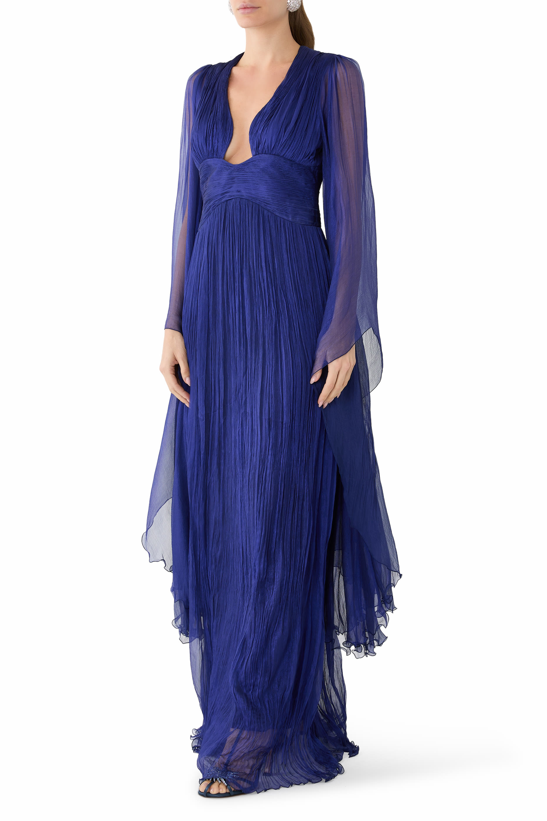 Ellie Plunge-Neck Gown
