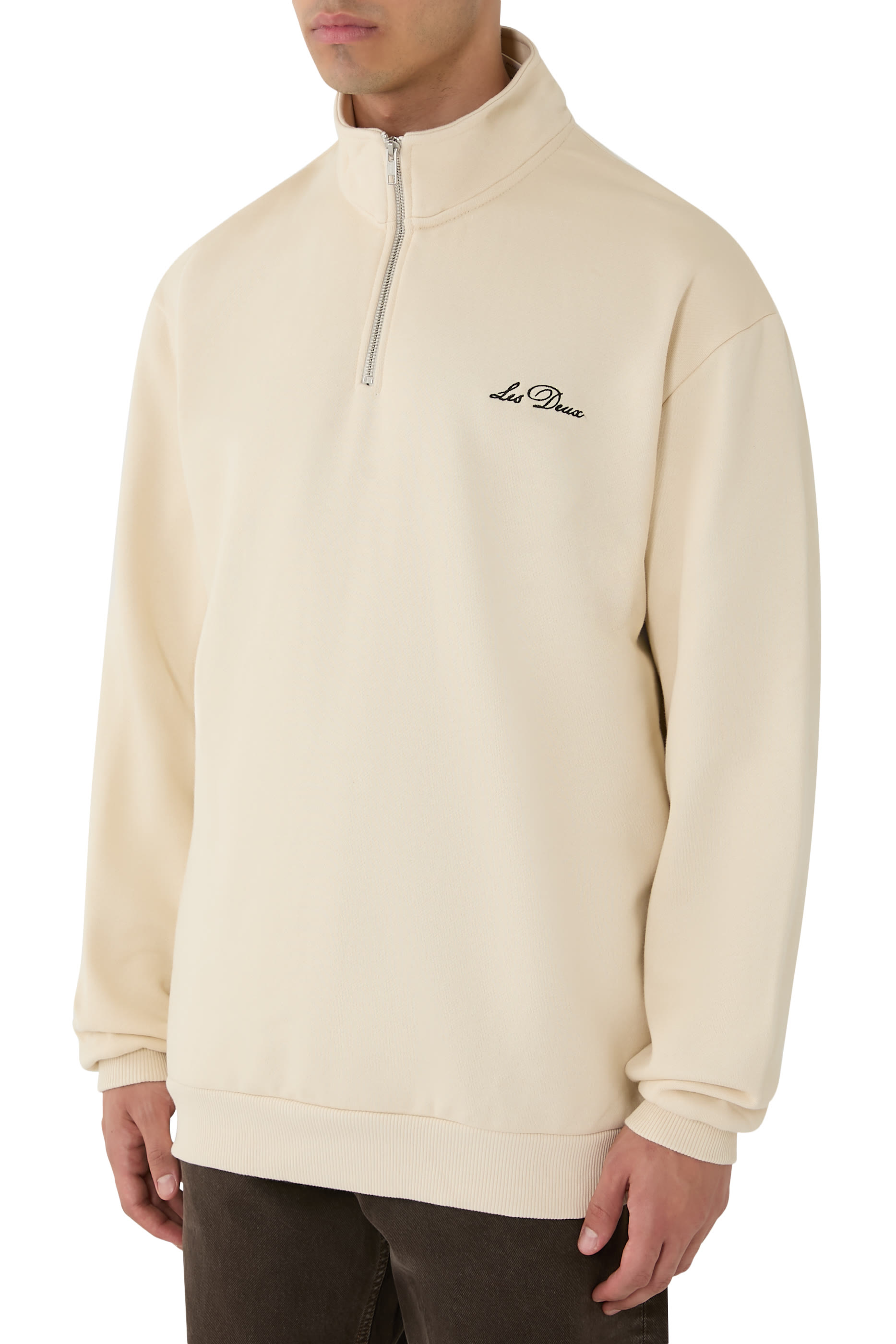 Logo Crew Half Zip Sweatshirt
