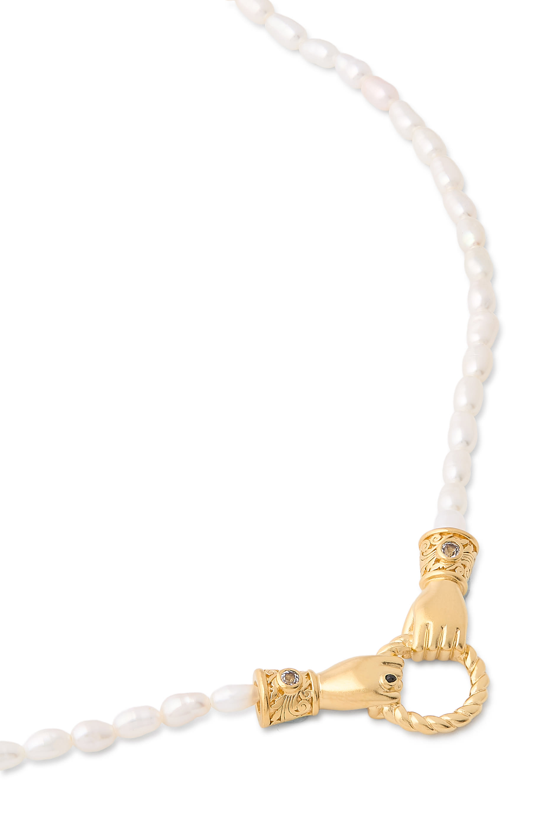 Harris Reed In Good Hands Pearl Pendant Necklace