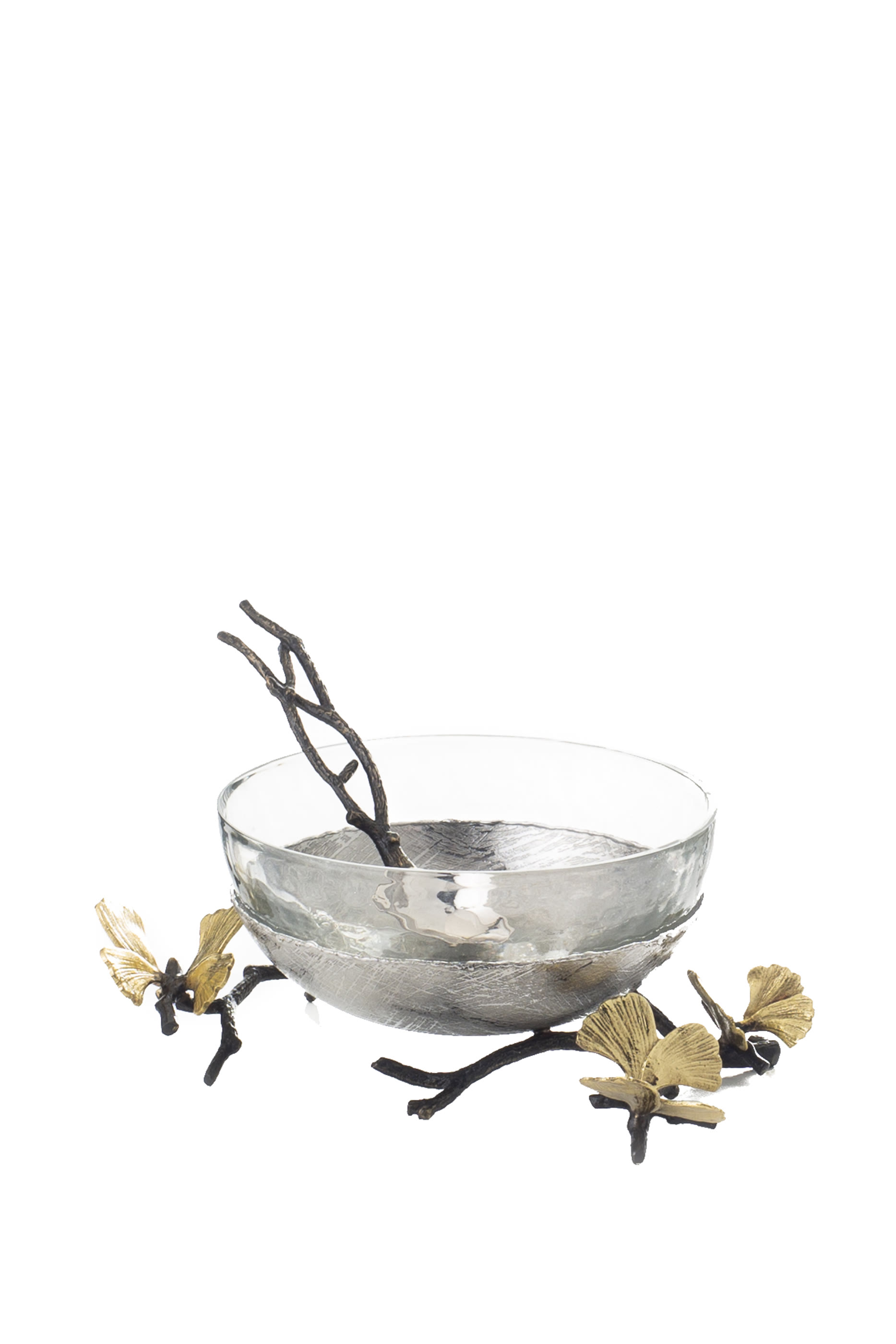 Ginkgo Glass Nut Dish