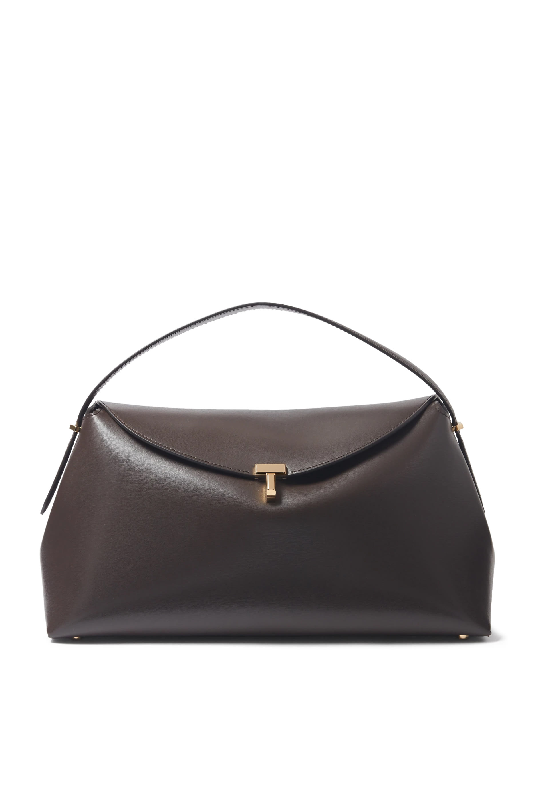 T-Lock Leather Top-Handle Bag