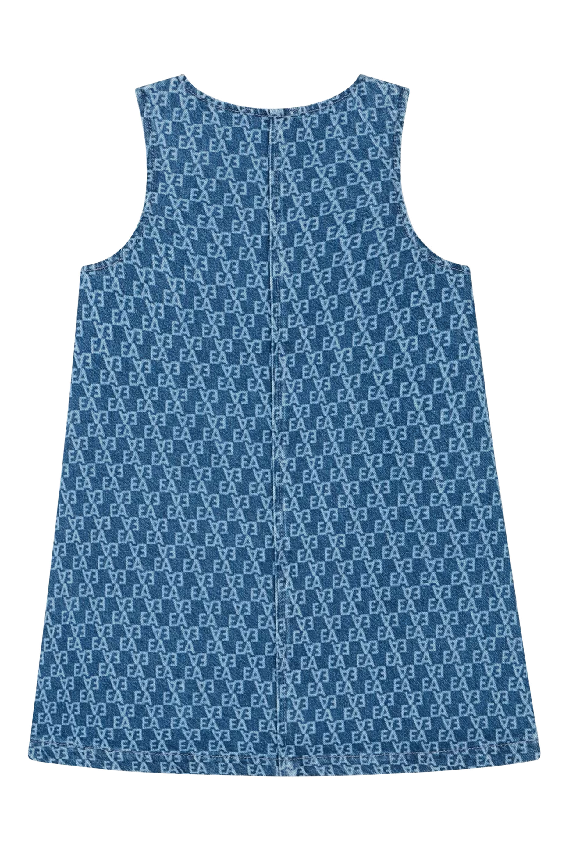 Kids  Interlock Jersey Dress with All-Over EA Logo Print