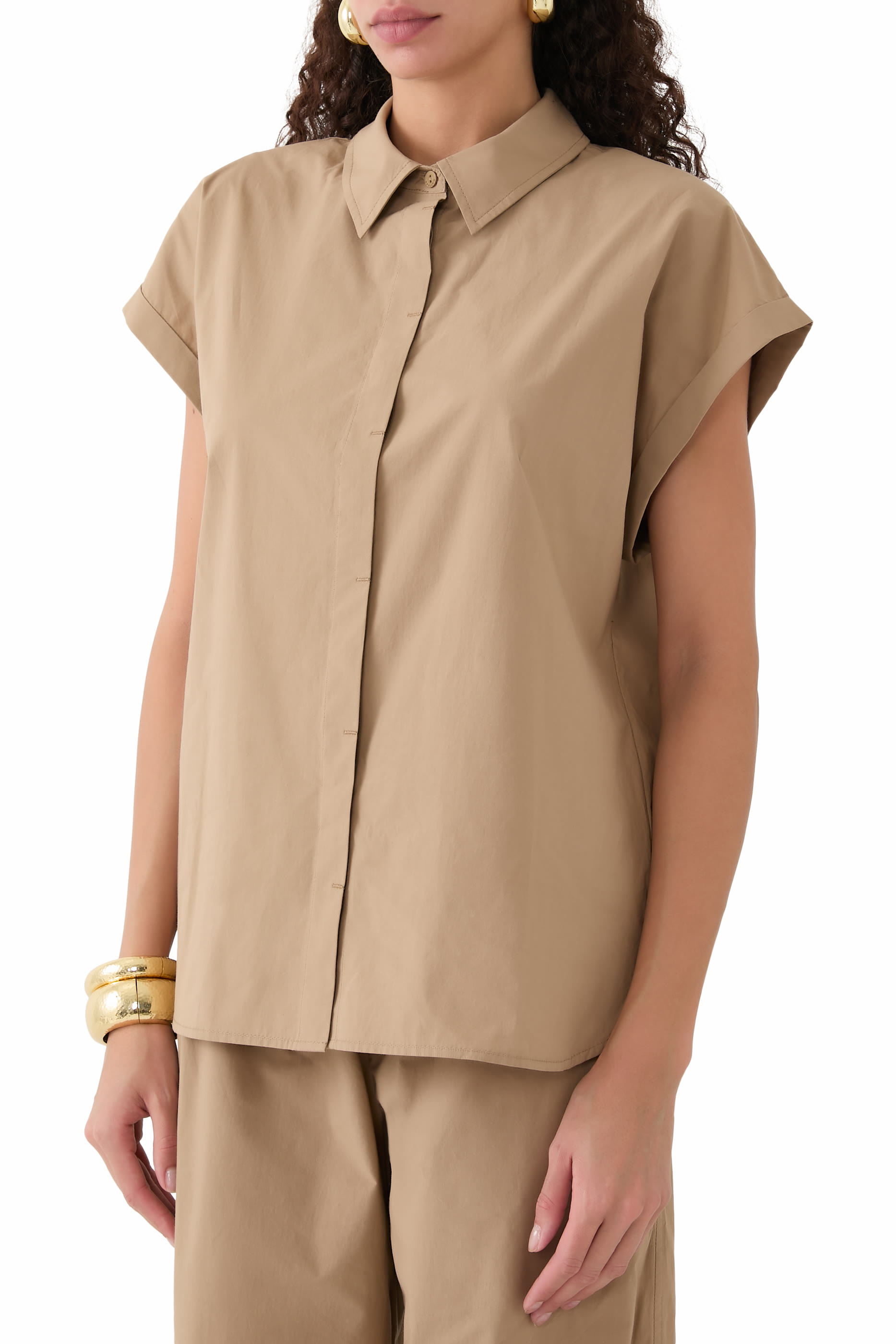 Relaxed Sleeveless Shirt