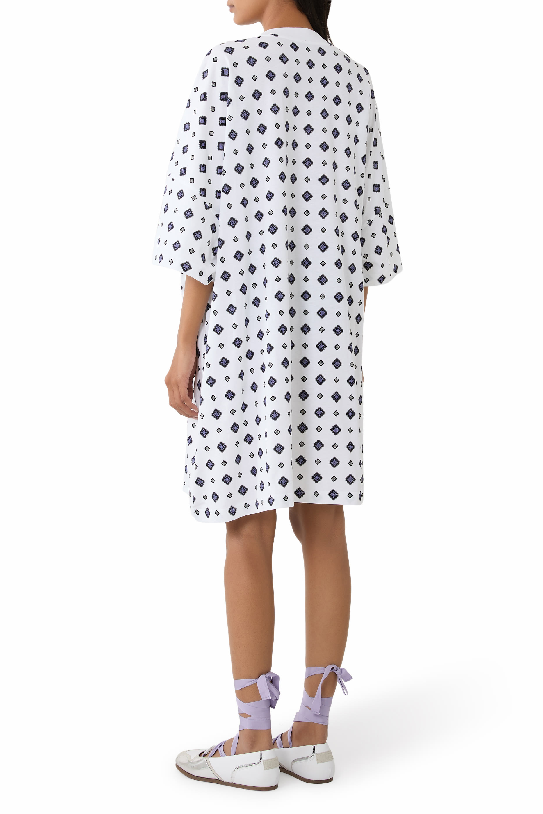 Logo Teddy Printed Dress