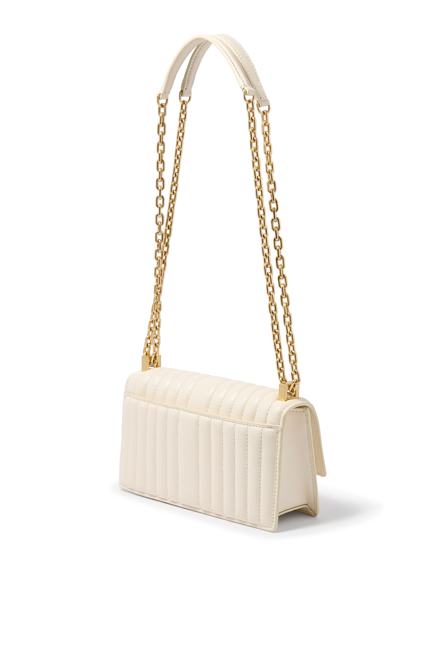 Deco Quilted Leather Mini Flap Chain Crossbody Bag