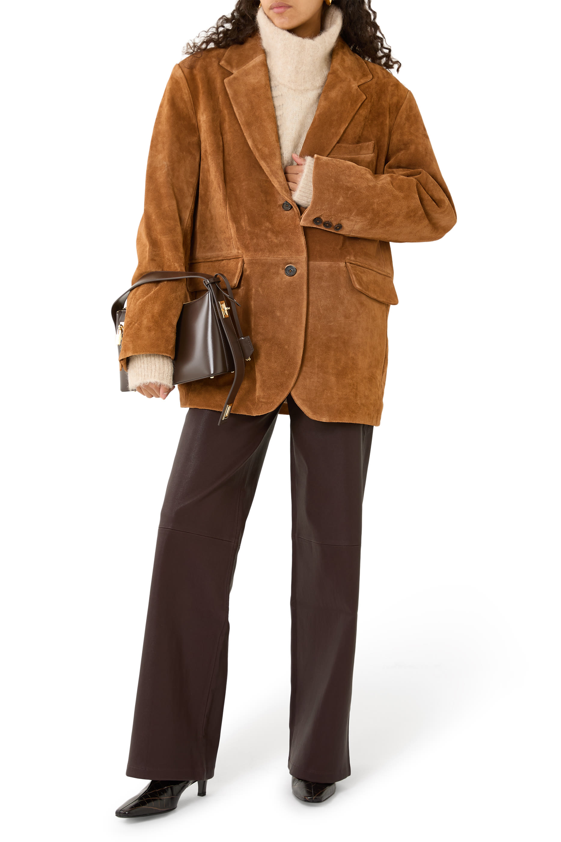  Benny Gritty Suede Oversized Blazer 