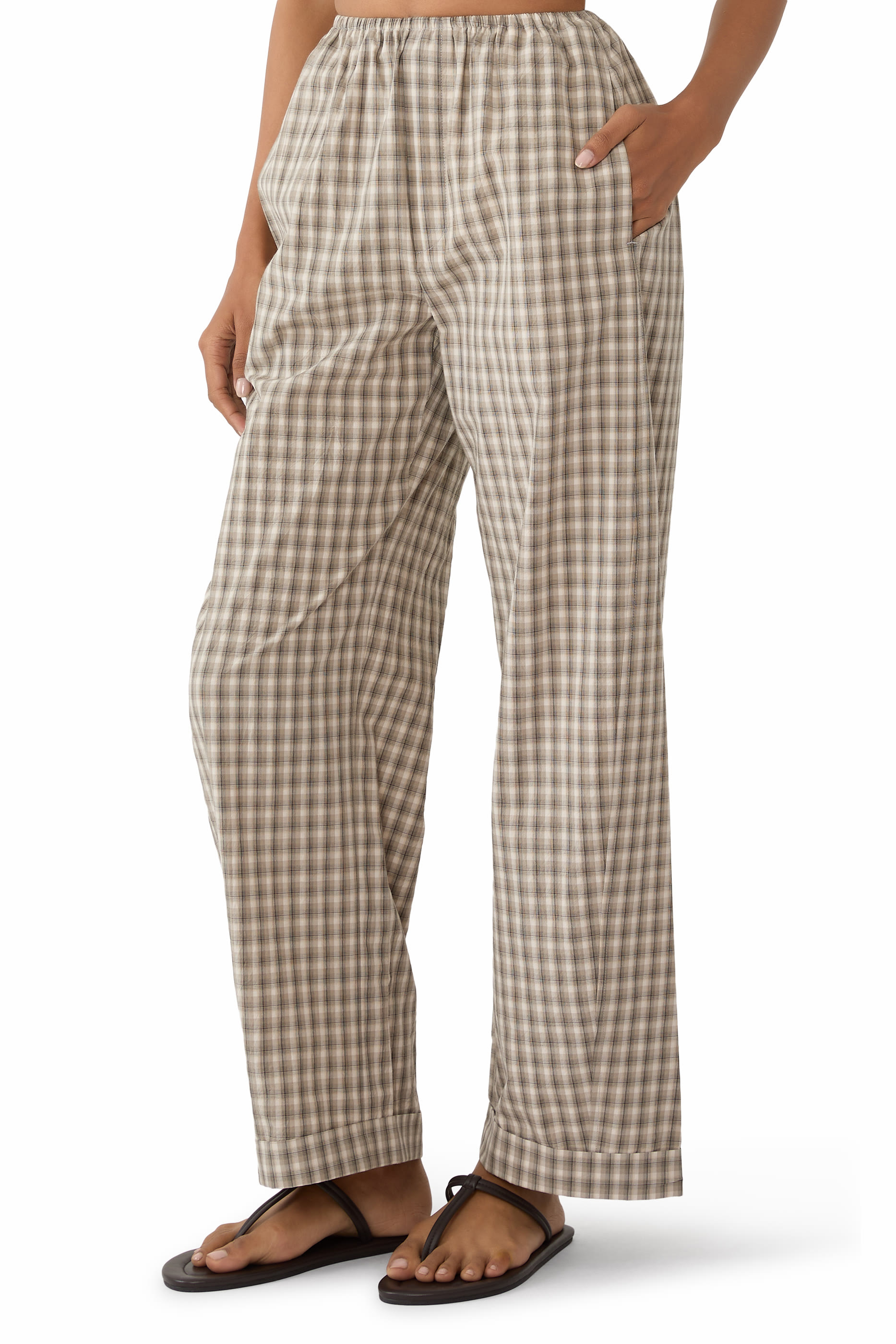 Yayoi Checked Shirting Pants