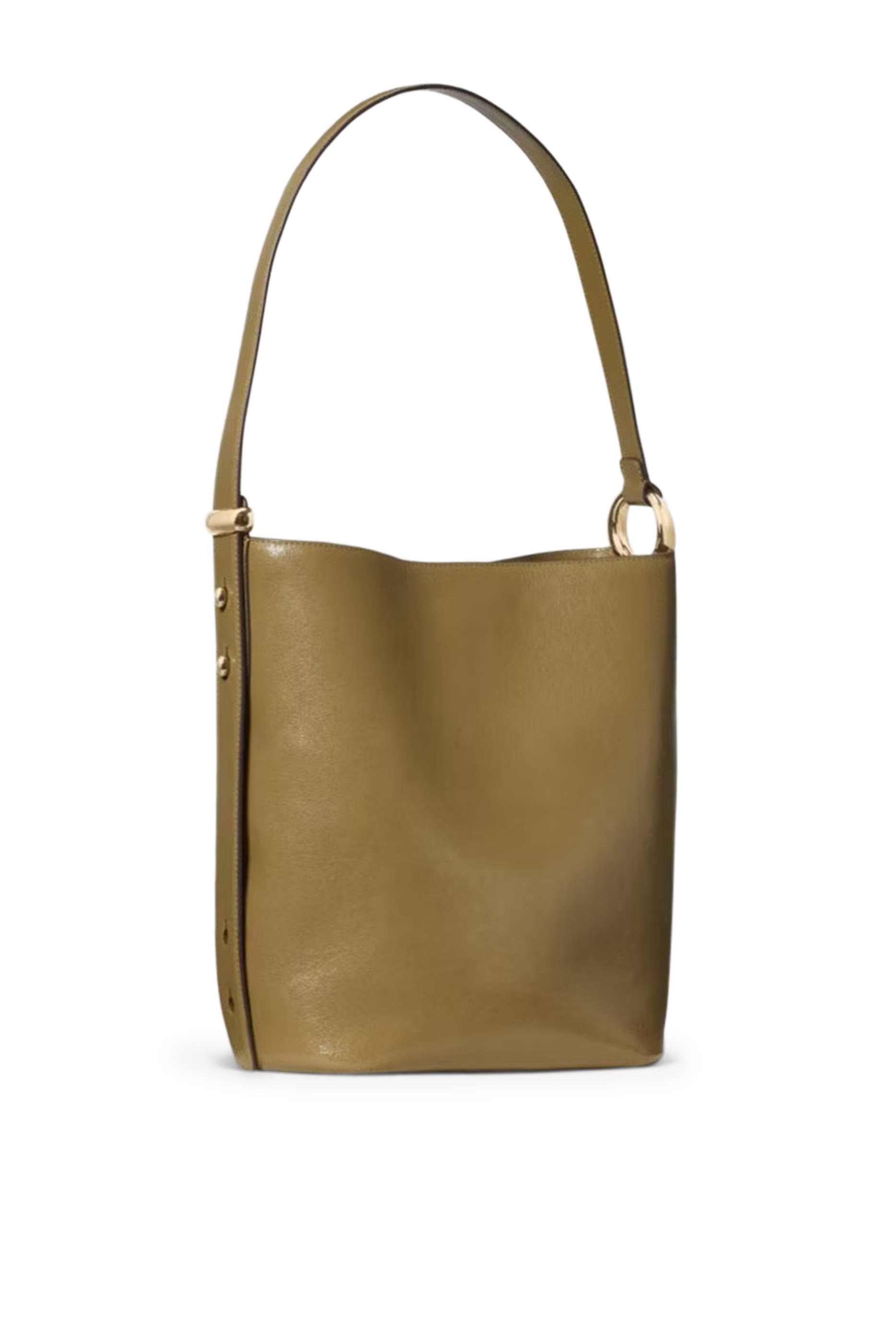 Halo Glazed Leather Large Bucket Bag 