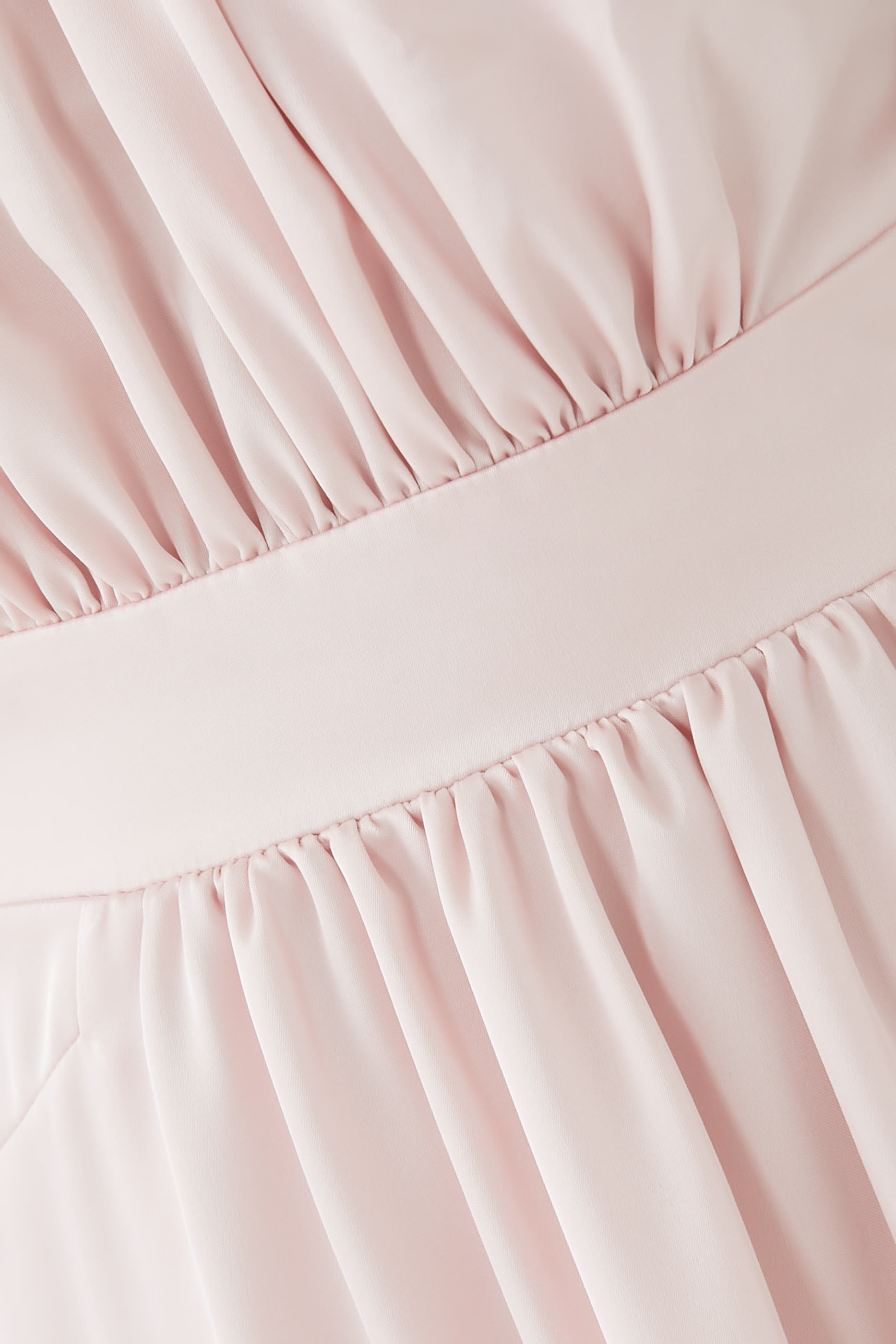 Satin Puff Midi Dress 