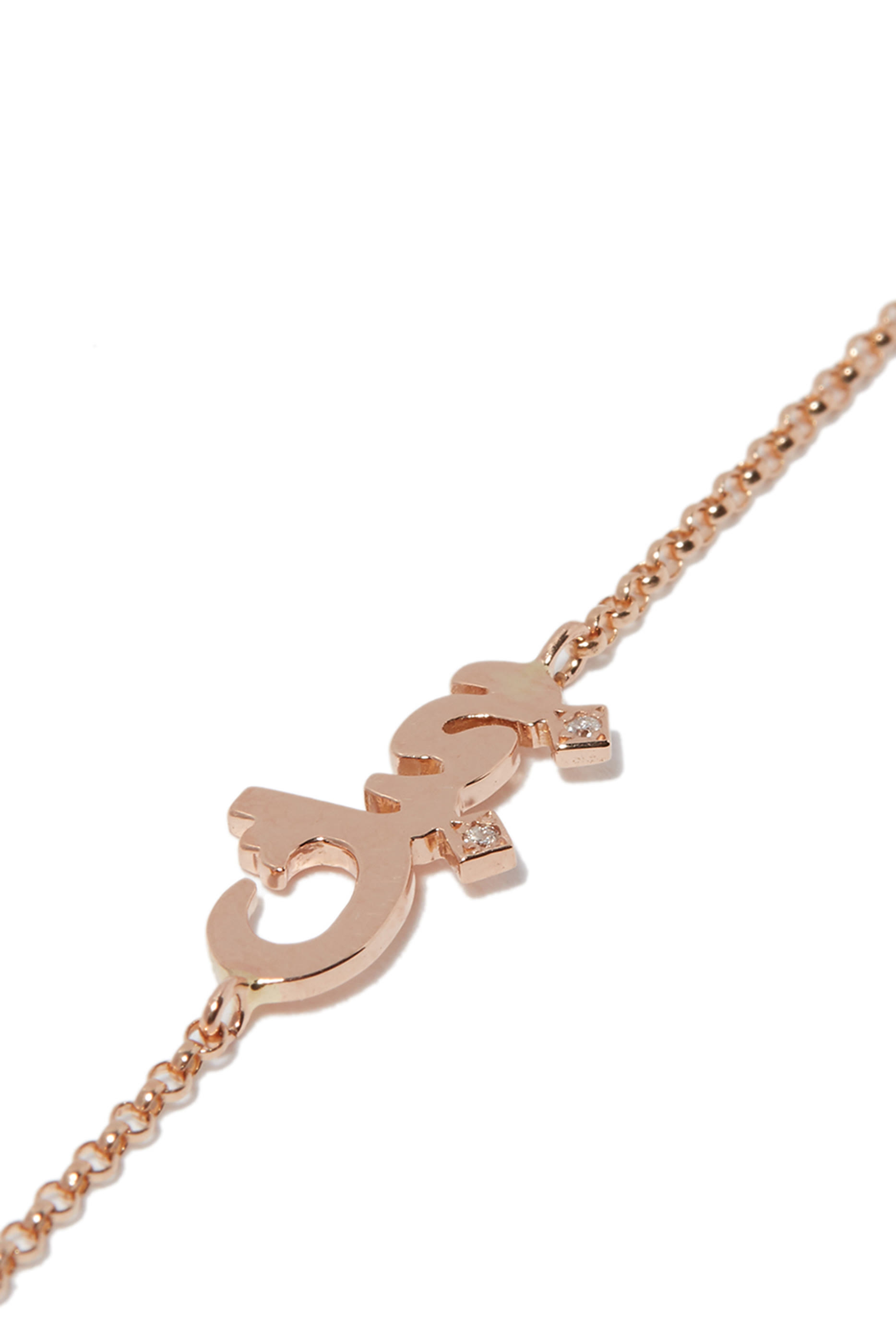 Bhebbak Diamond Dot Love Bracelet, 18k Pink Gold & Diamonds