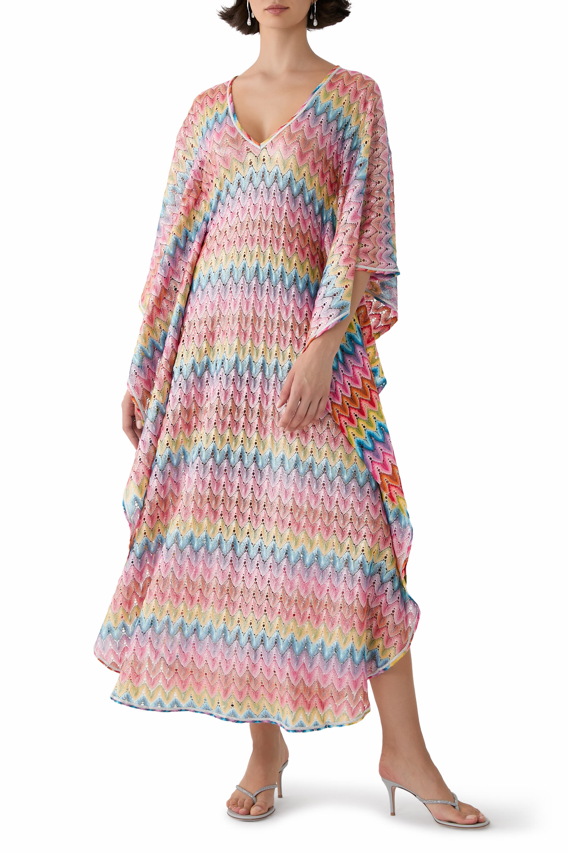 Rhinestone-Embellished Thong Sandals 70