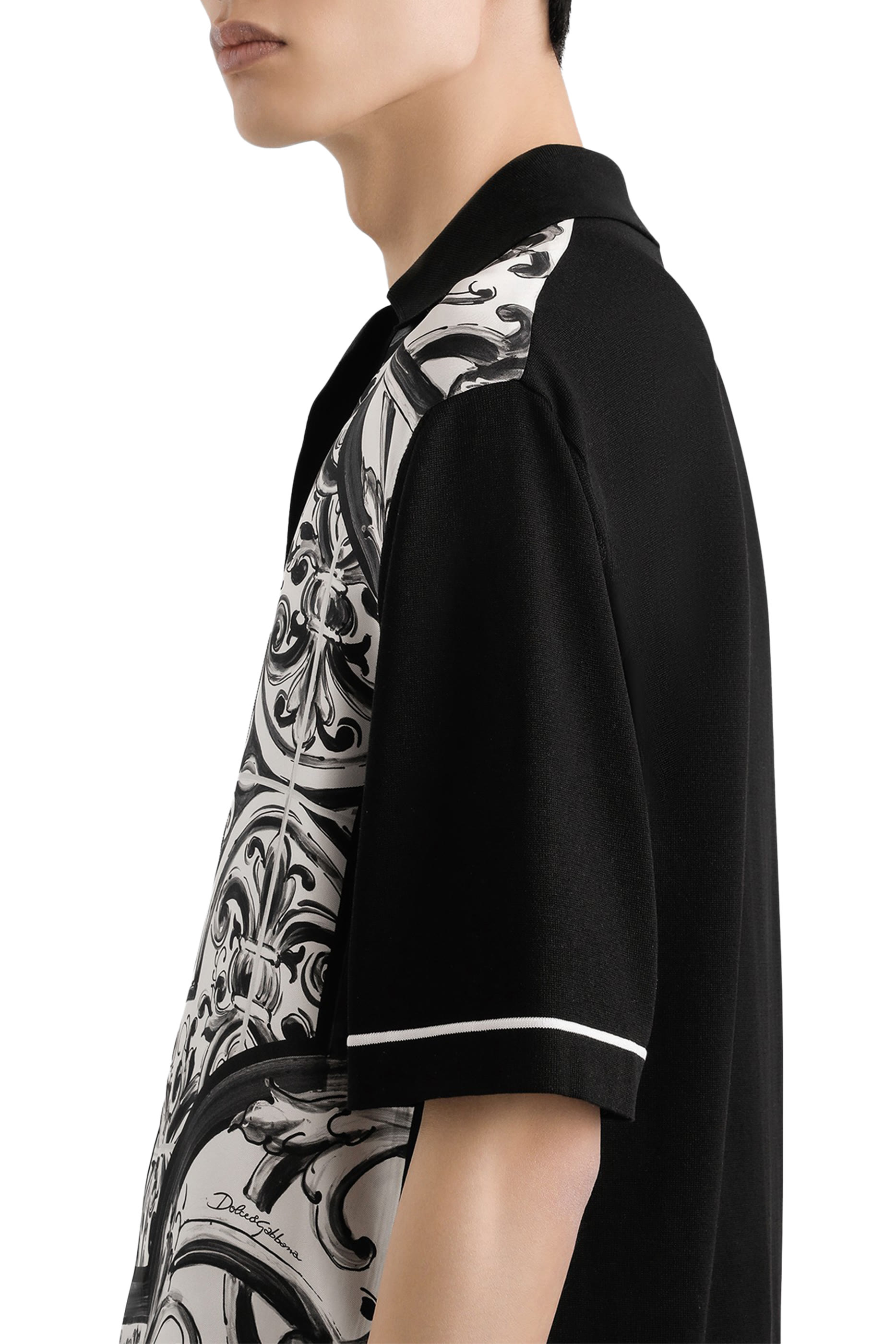 Majolica-Print Oversized Shirt