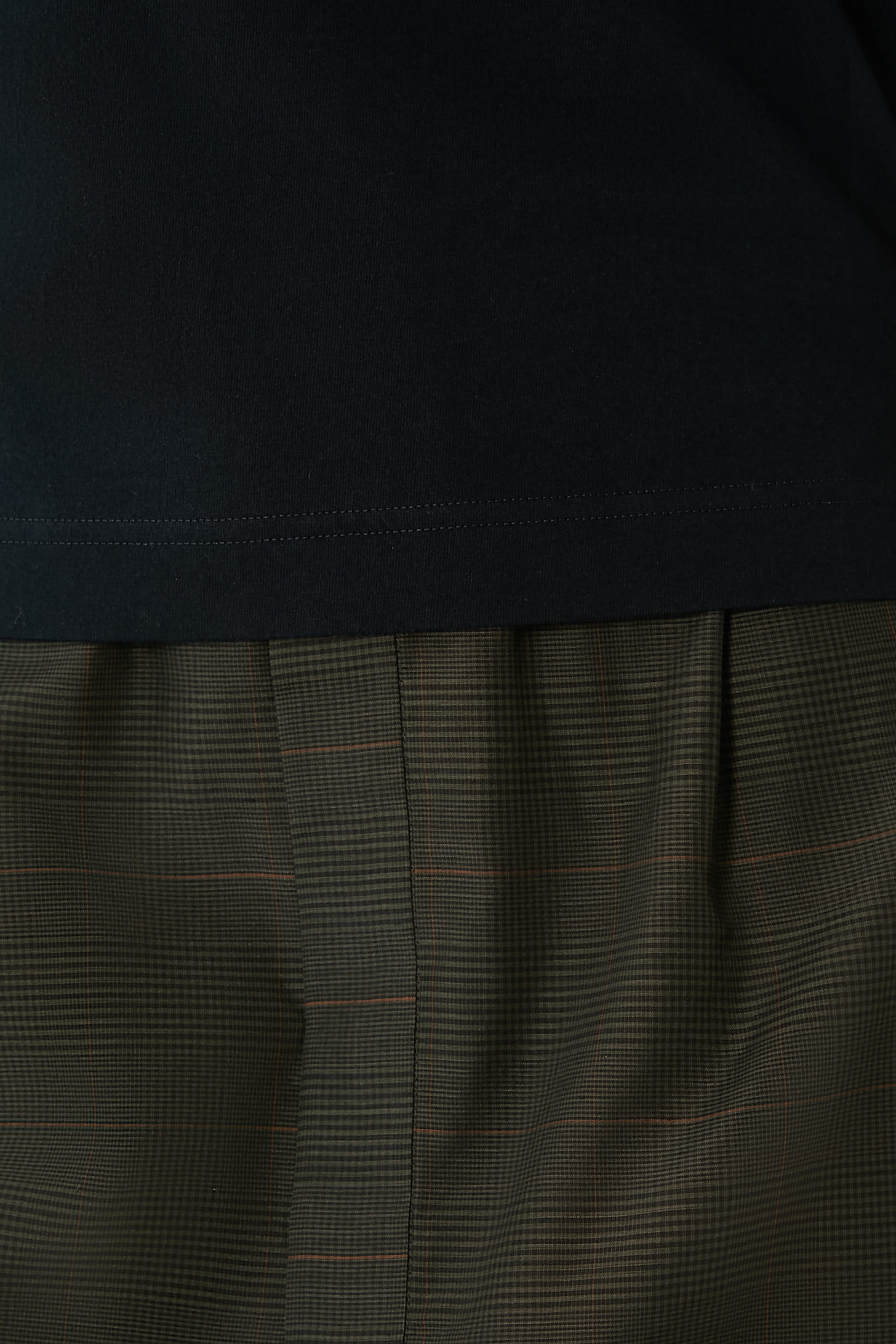 Jersey-Panelled Midi Dress