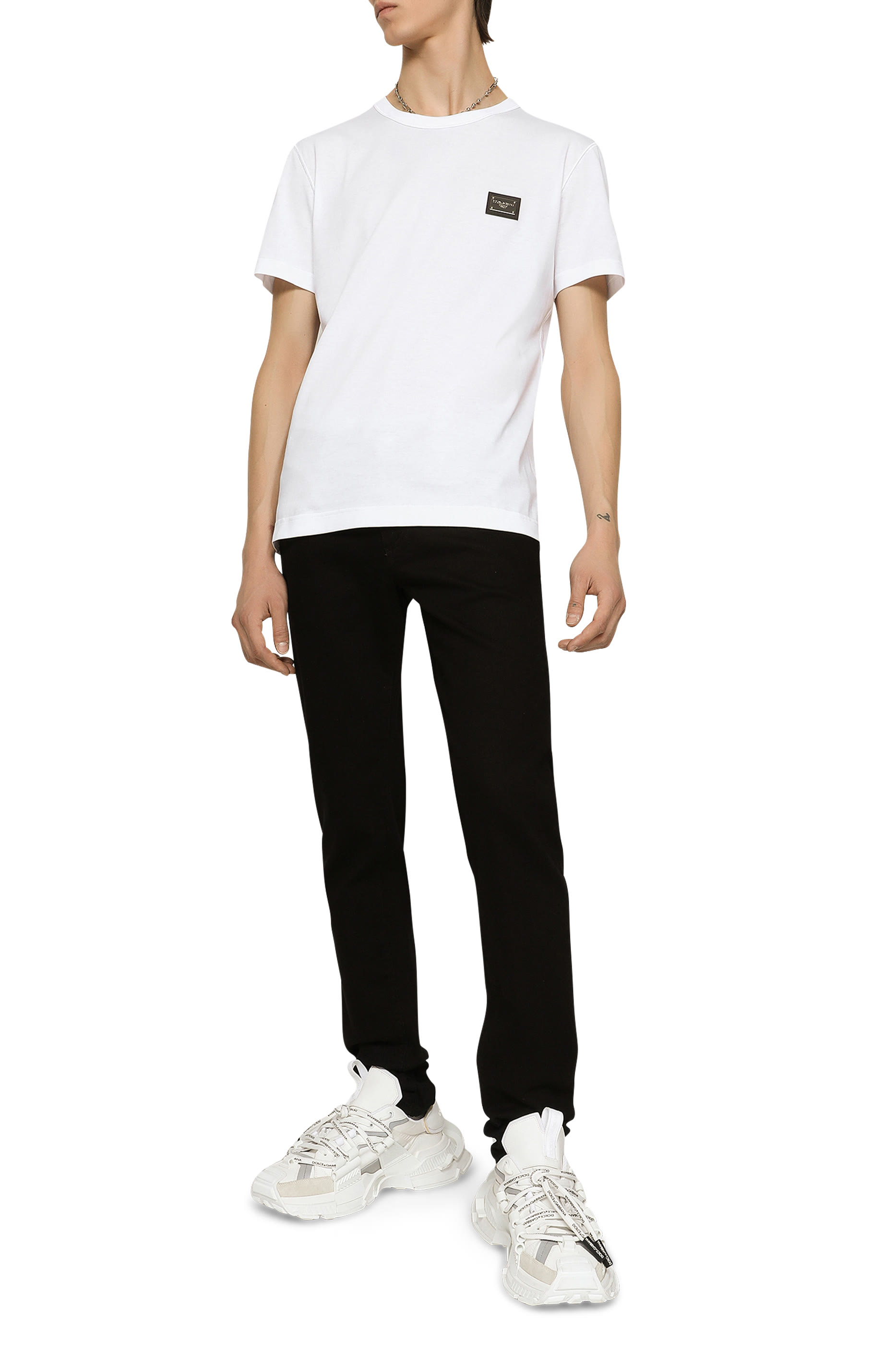 Cotton T-Shirt with Branded Tag