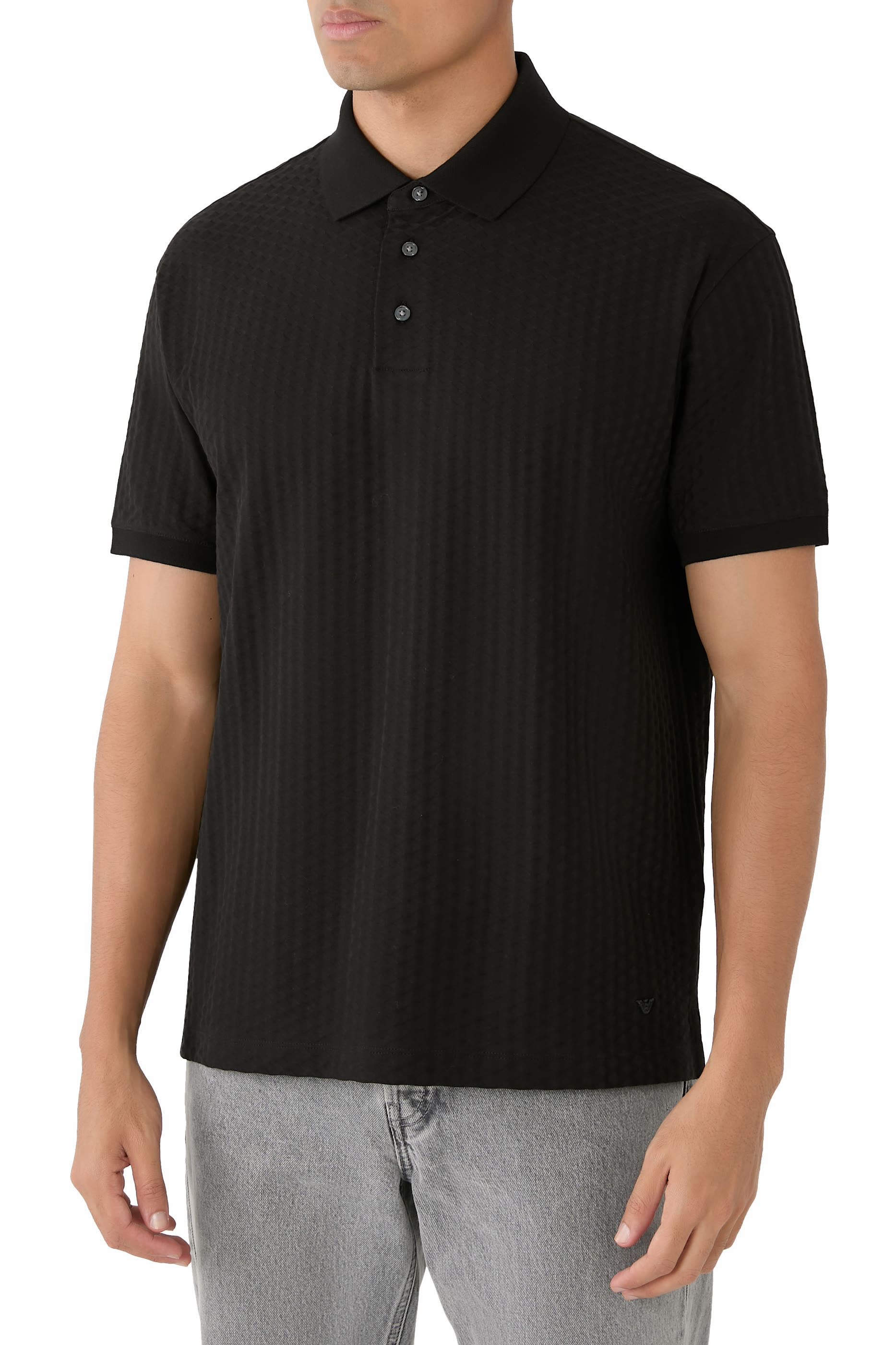  Horizontal Stripe Effect Polo 