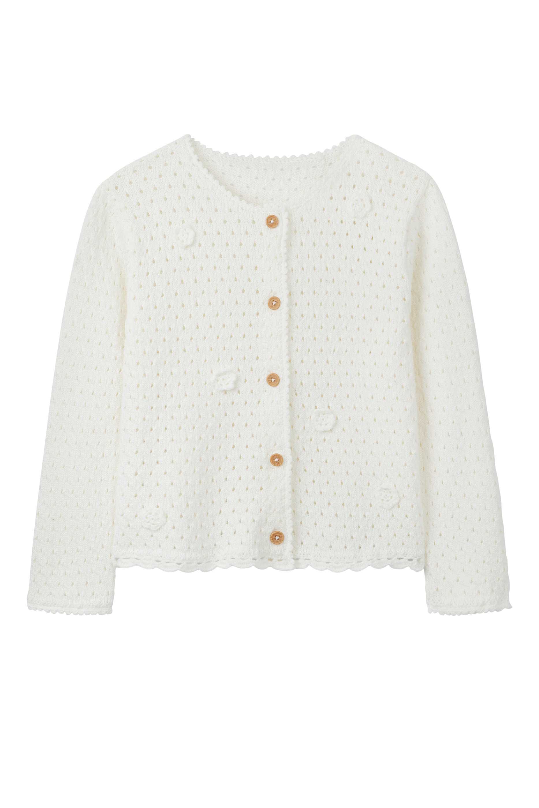 Kids Crochet Flower Cardigan Organic Cotton