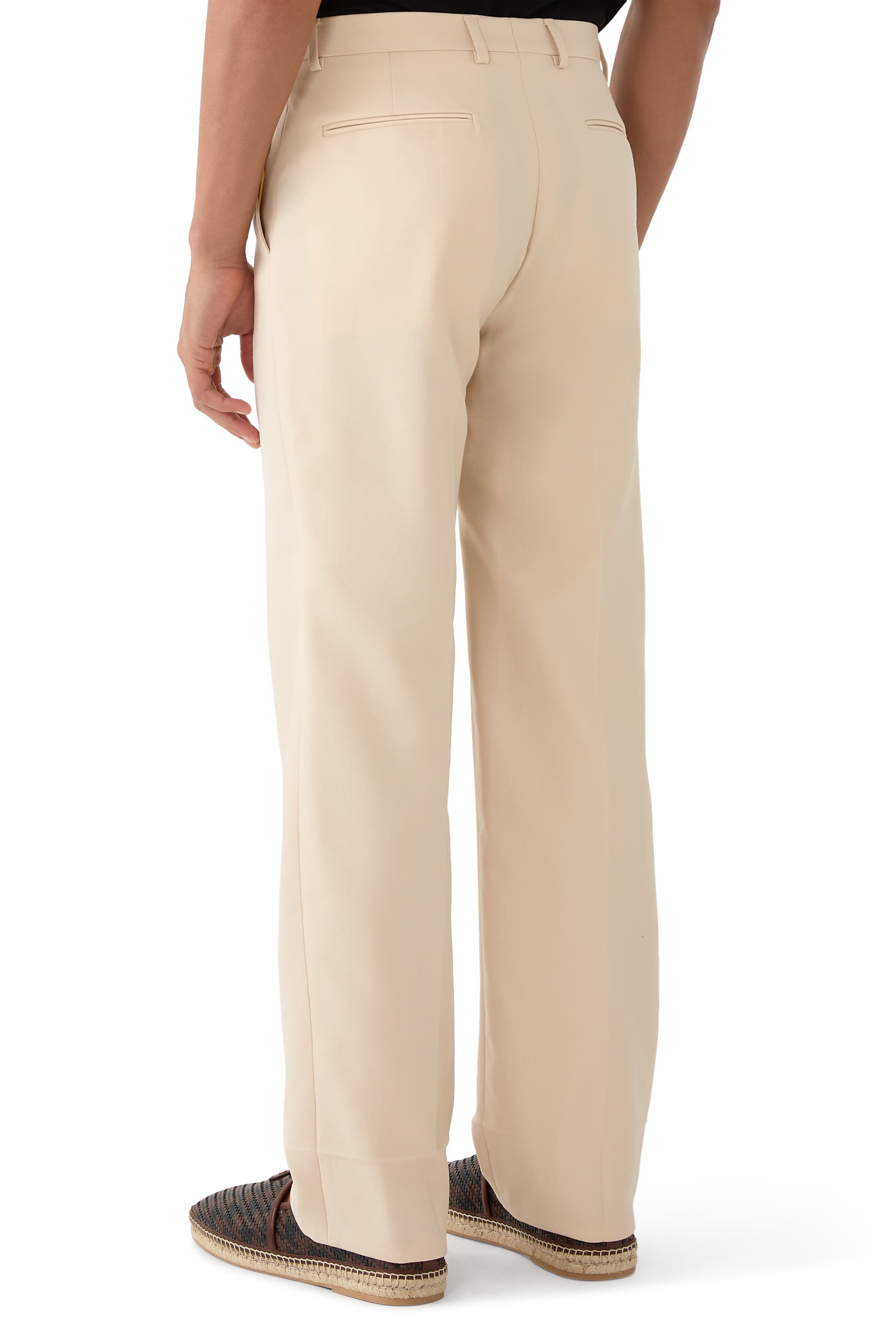 Turn-Ups Gabardine Pants