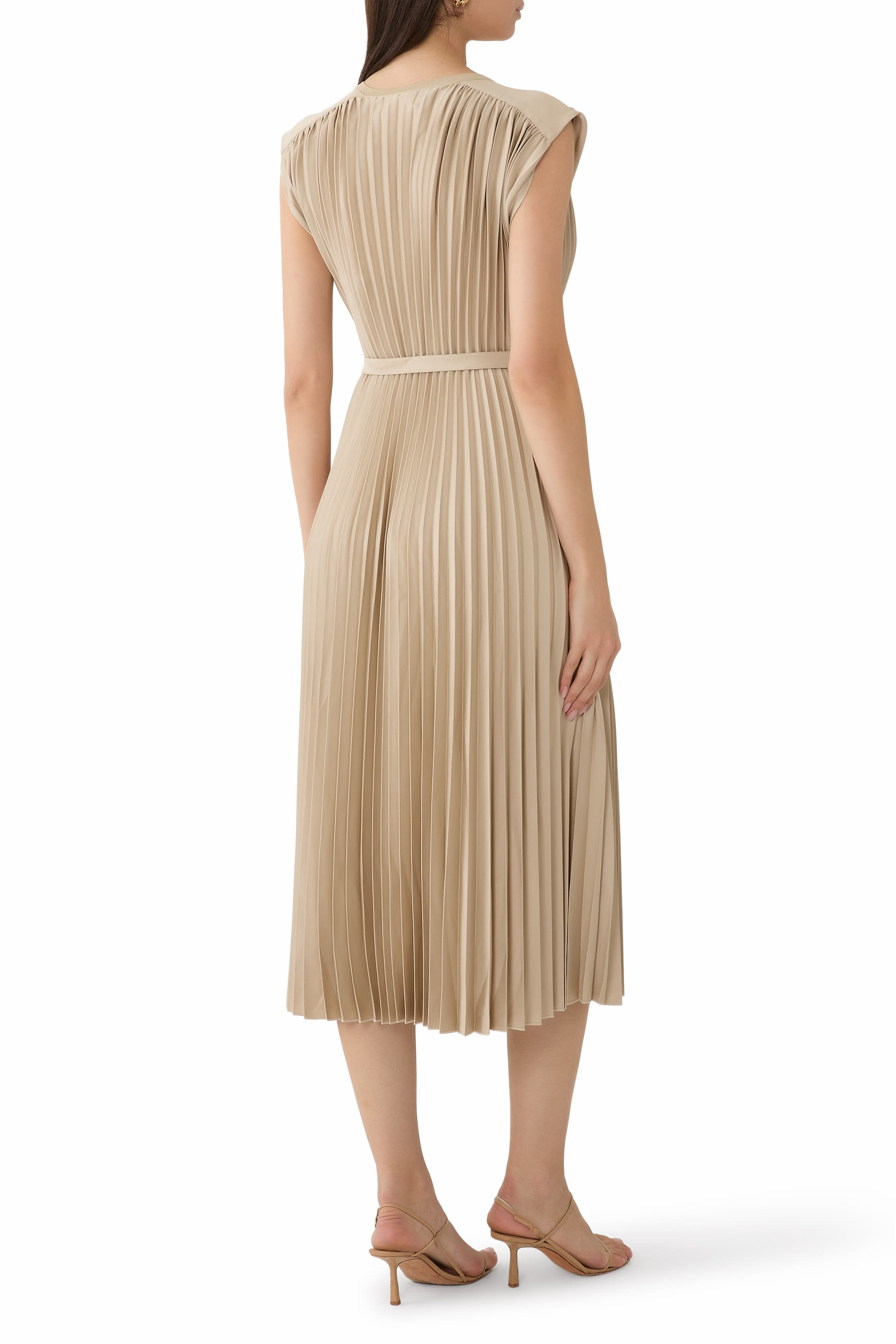  Volta Knit Weave Pliss&eacute; Dress