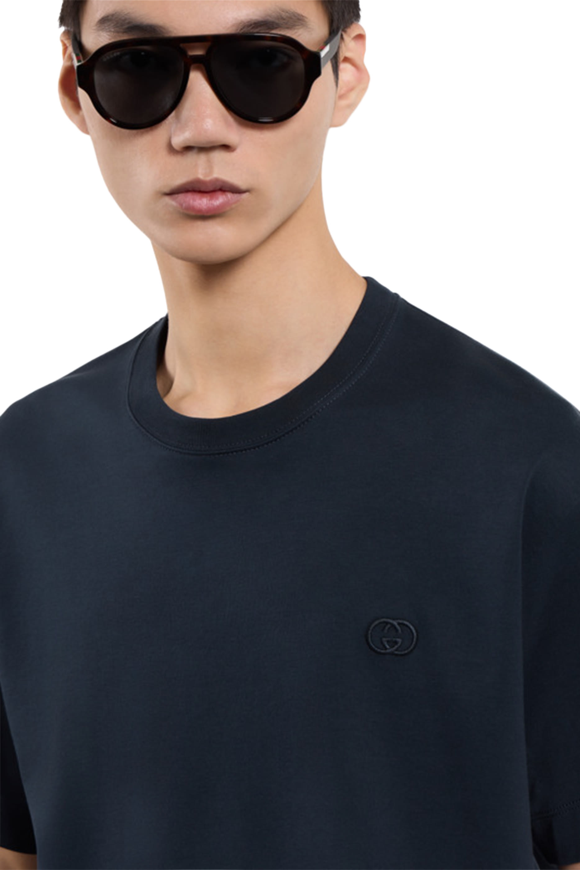 Cotton Jersey Embroidered T-Shirt