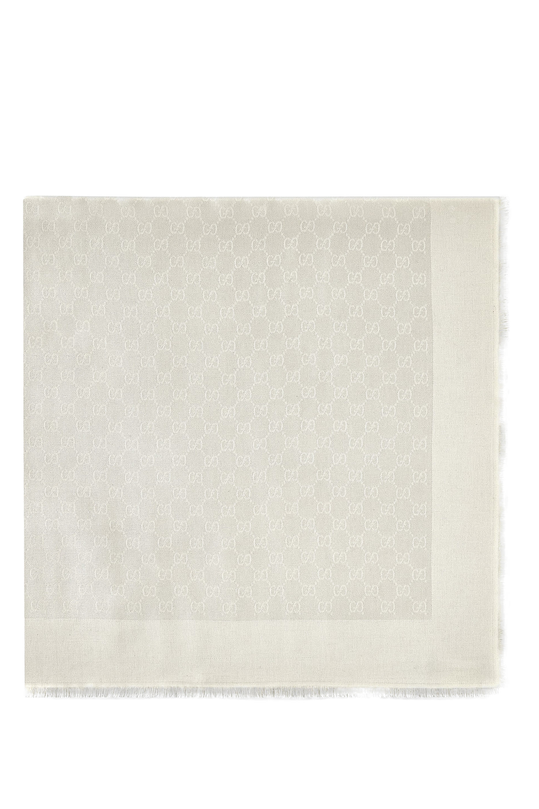 GG Jacquard Silk Wool Shawl 