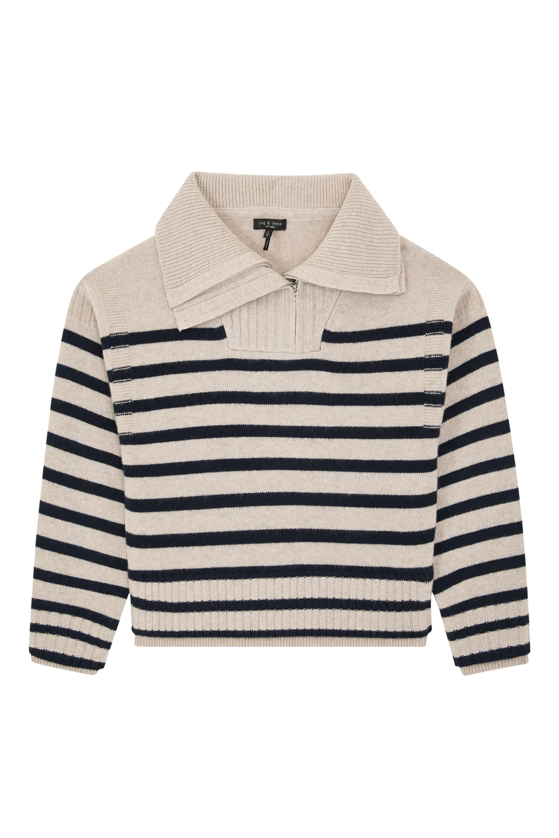  Ilaria Stripe Half-Zip Sweater 
