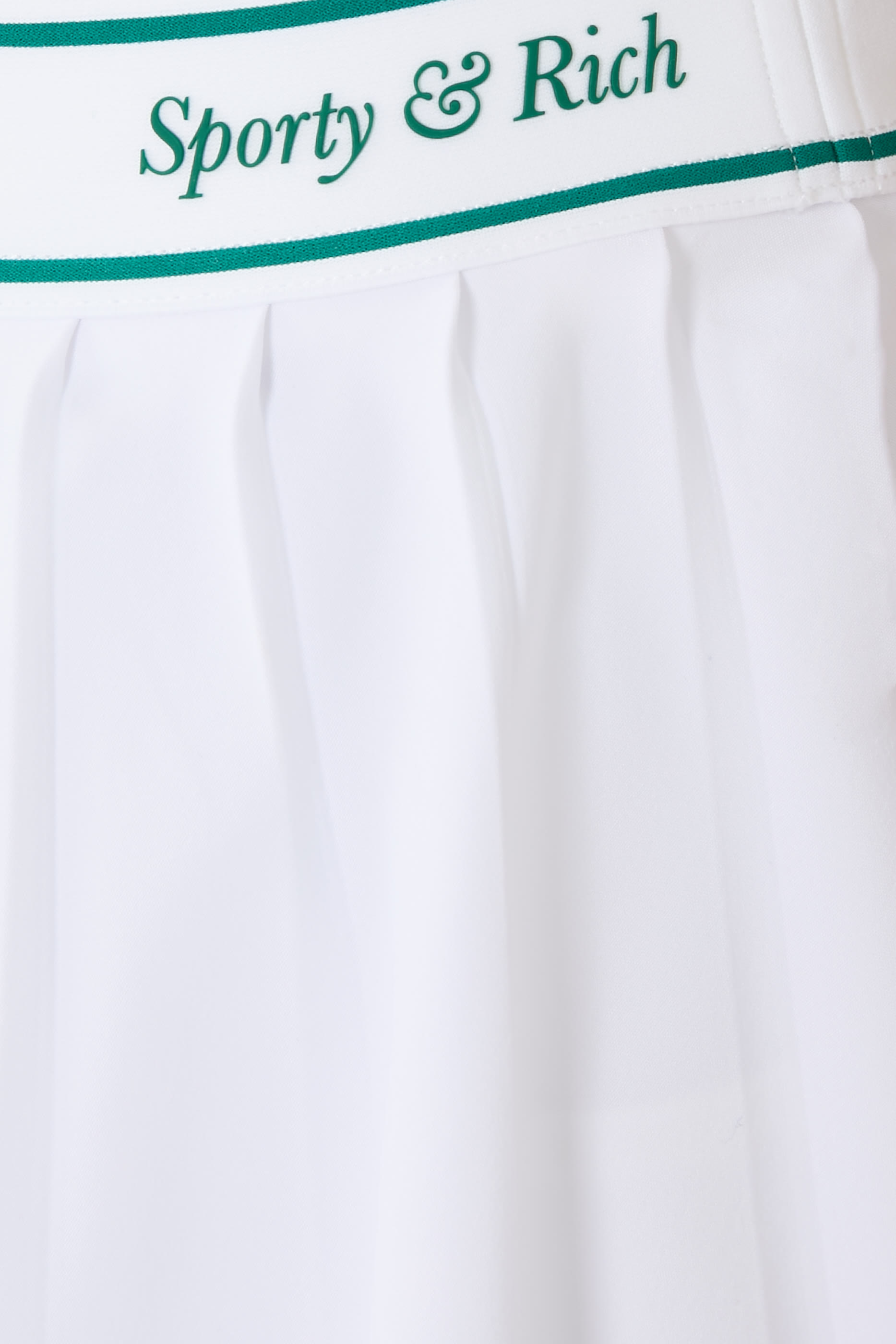 Italic Logo Pleated Skirt 