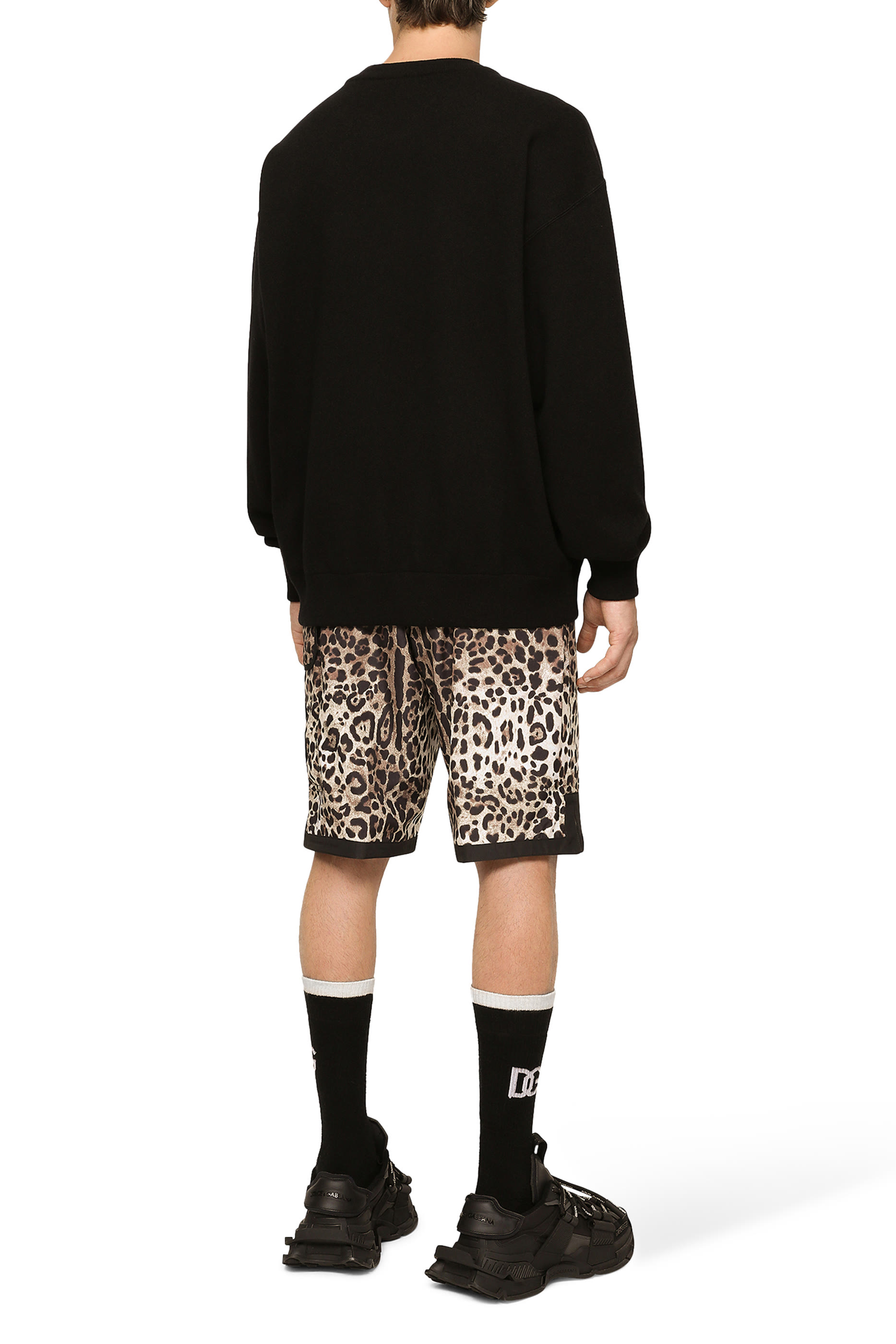 Lusso DG Logo Cashmere Round-Neck Sweater