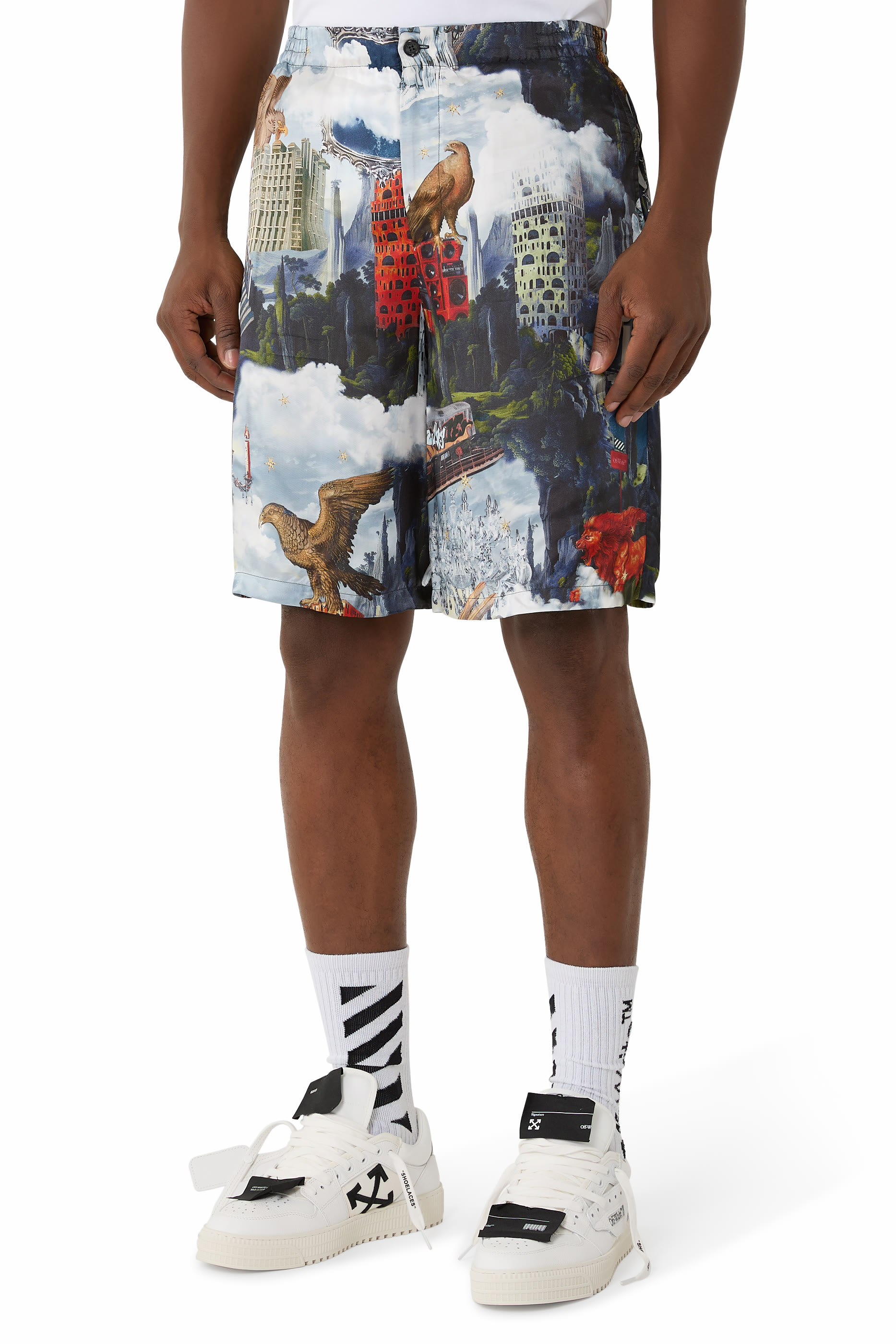 World Paint Viscose Bowling Shorts