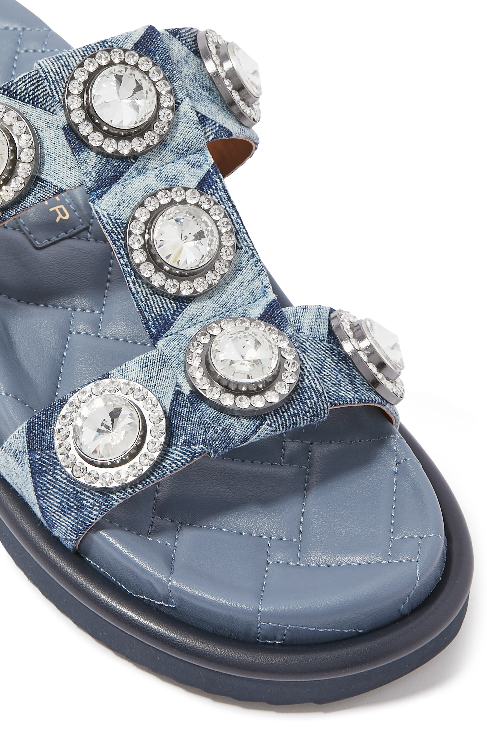 Orson Crystal Denim Sandals